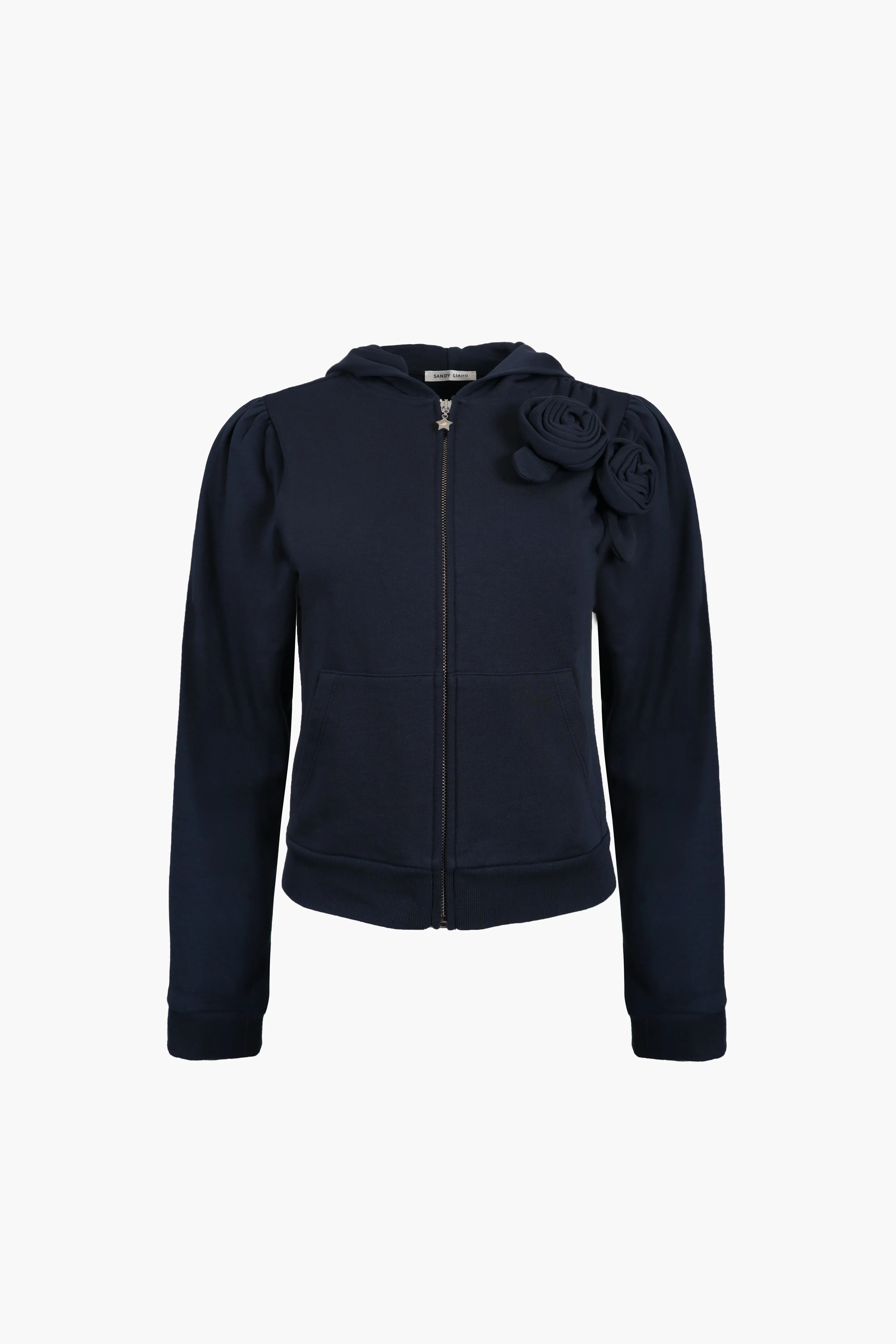 SOOKIE HOODIE IN NAVY sold by Sandy Liang