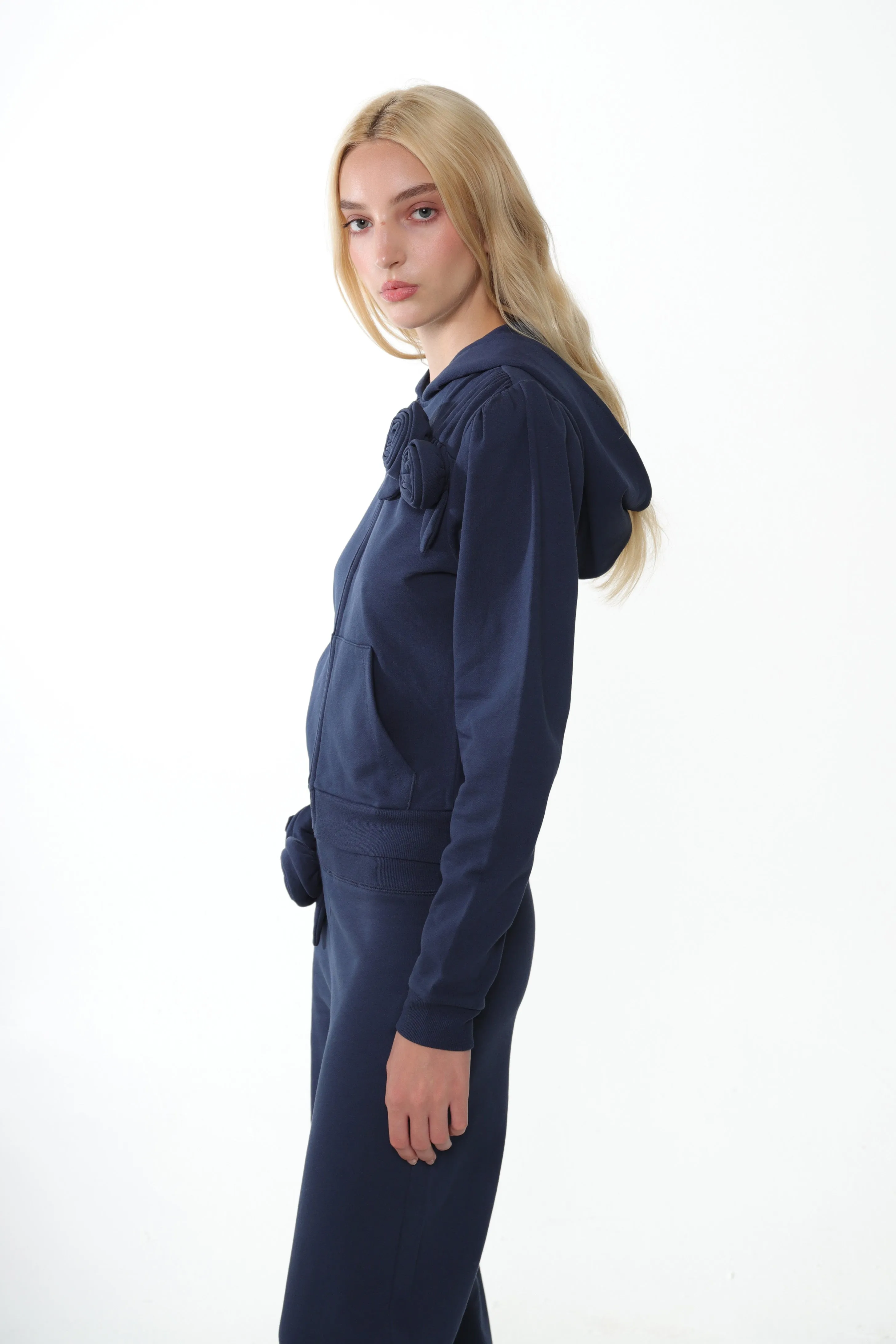 SOOKIE HOODIE IN NAVY sold by Sandy Liang product image thumbnail 3