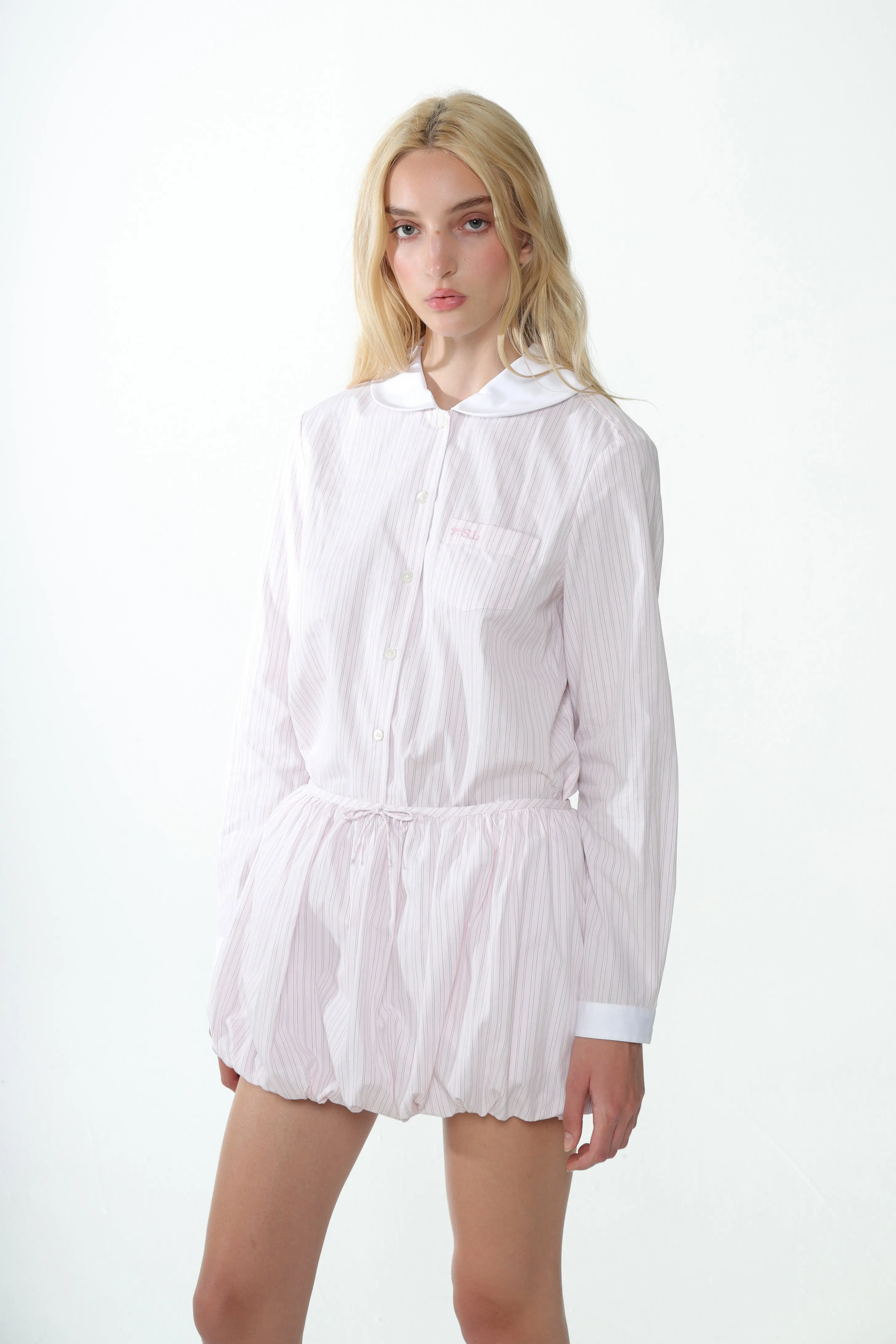 WILBUR TOP IN PINK STRIPE sold by Sandy Liang product image thumbnail 4