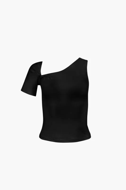 GALWAY TOP IN BLACK made by Sandy Liang