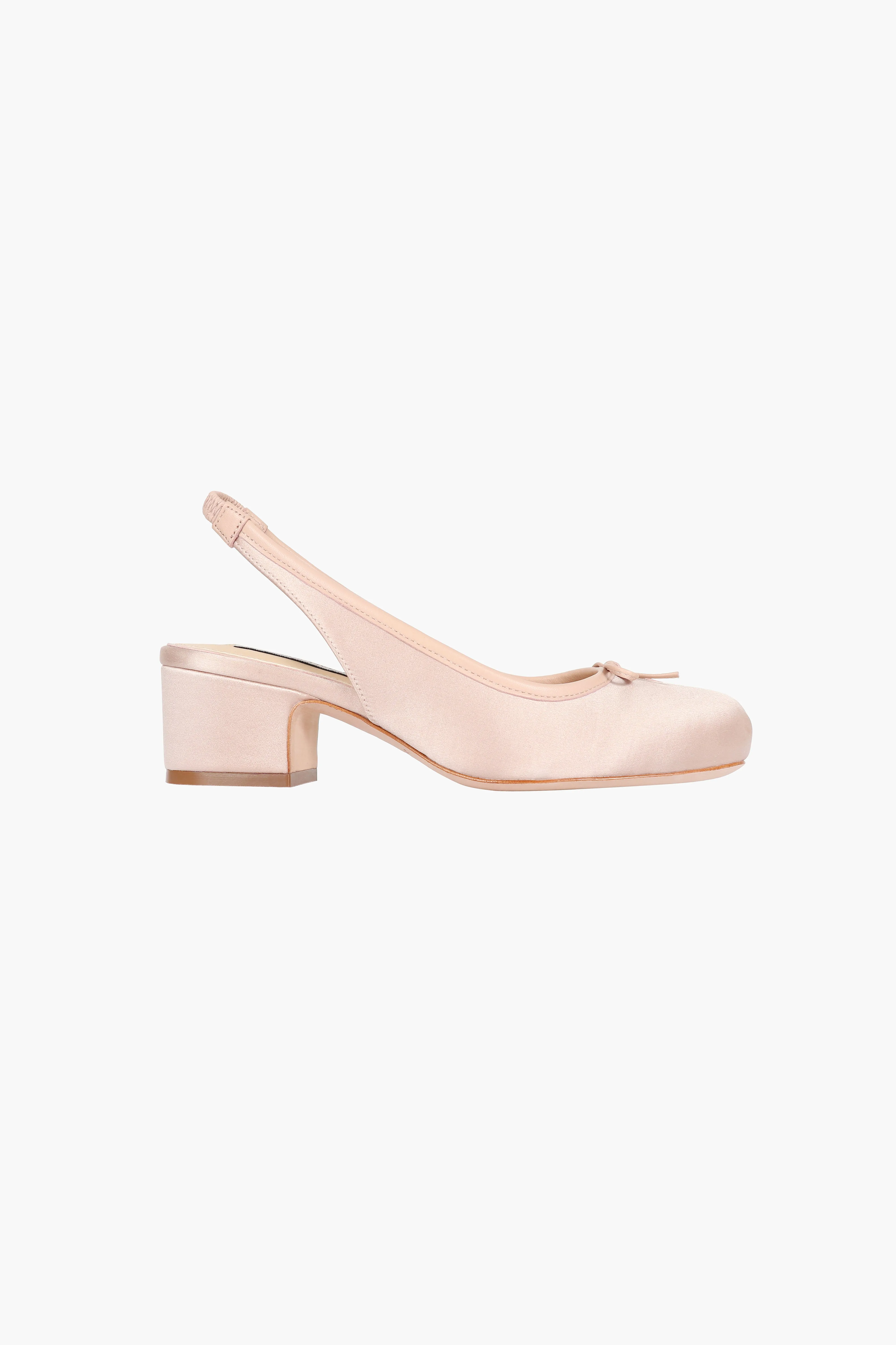 SLINGBACK 45 IN BALLET SATIN sold by Sandy Liang