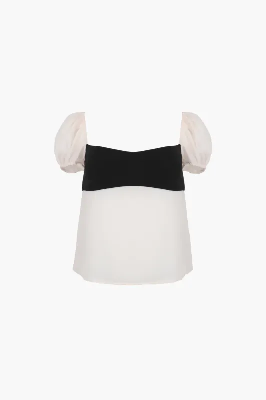 KATINA TOP IN POWDER sold by Sandy Liang