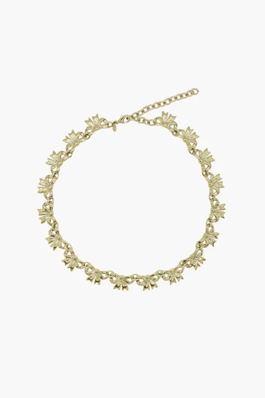CADEAU NECKLACE IN GOLD sold by Sandy Liang