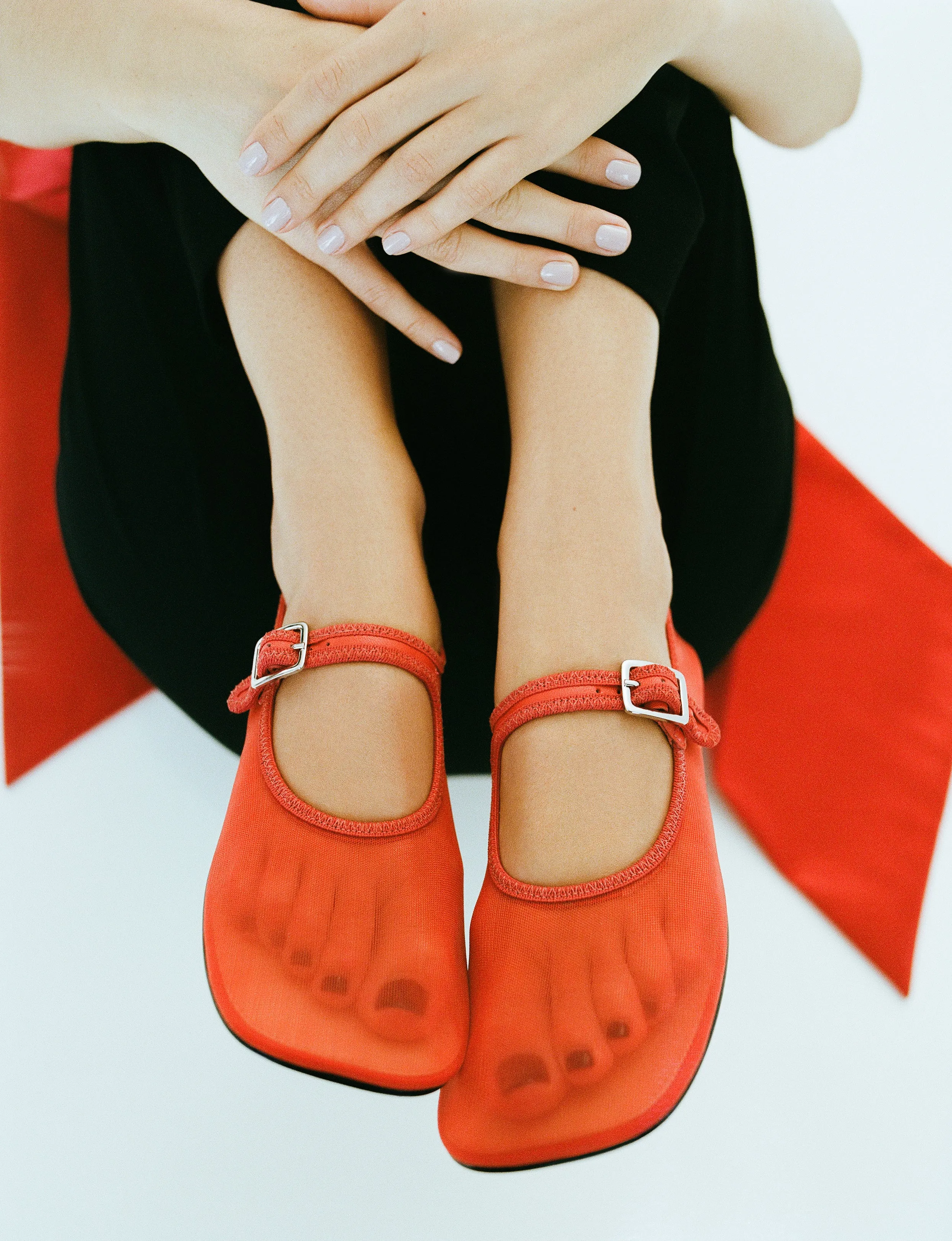 MARY JANE MESH IN RED sold by Sandy Liang product image thumbnail 4