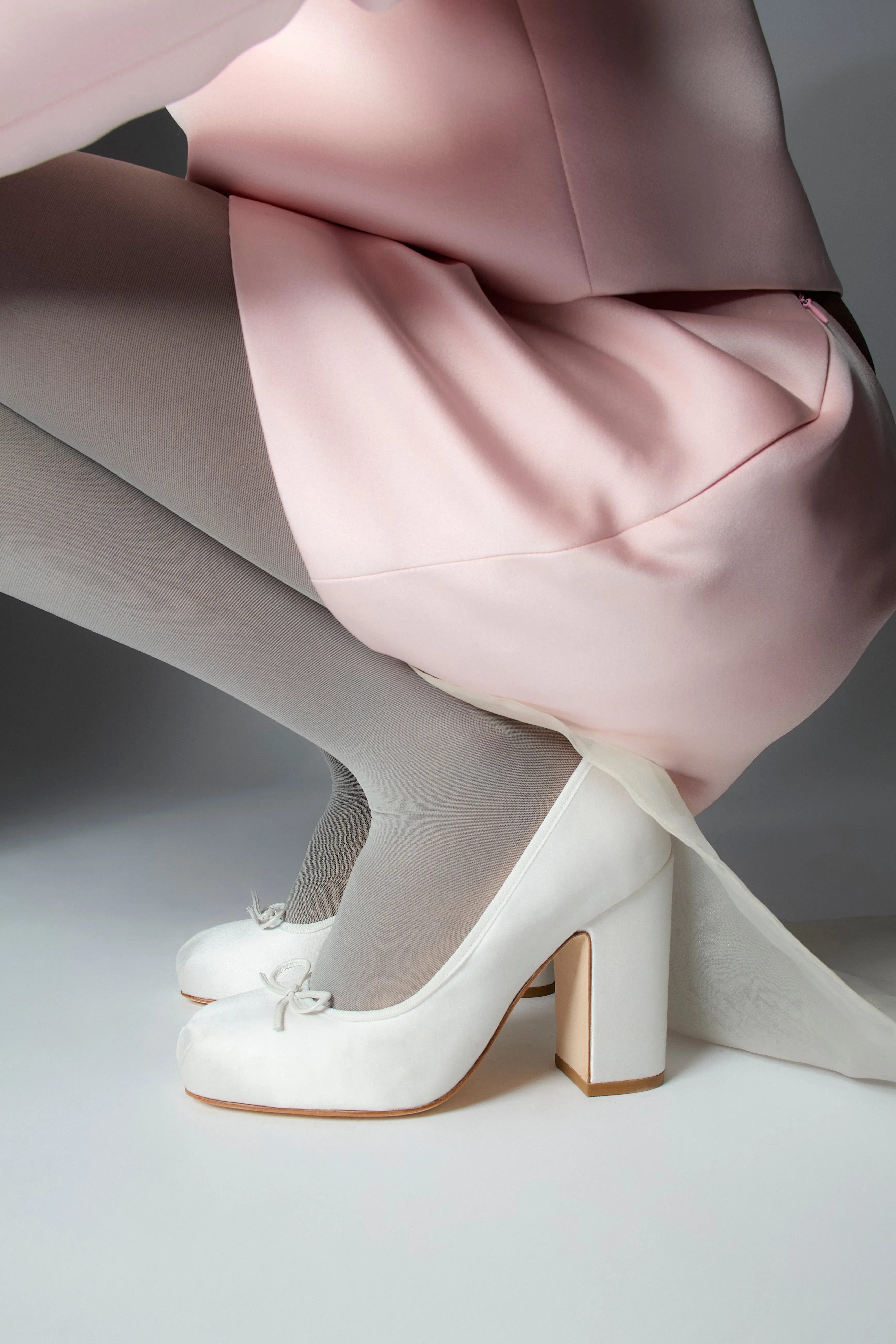 POINTE PUMP 100 IN PEARL SATIN sold by Sandy Liang product image thumbnail 5