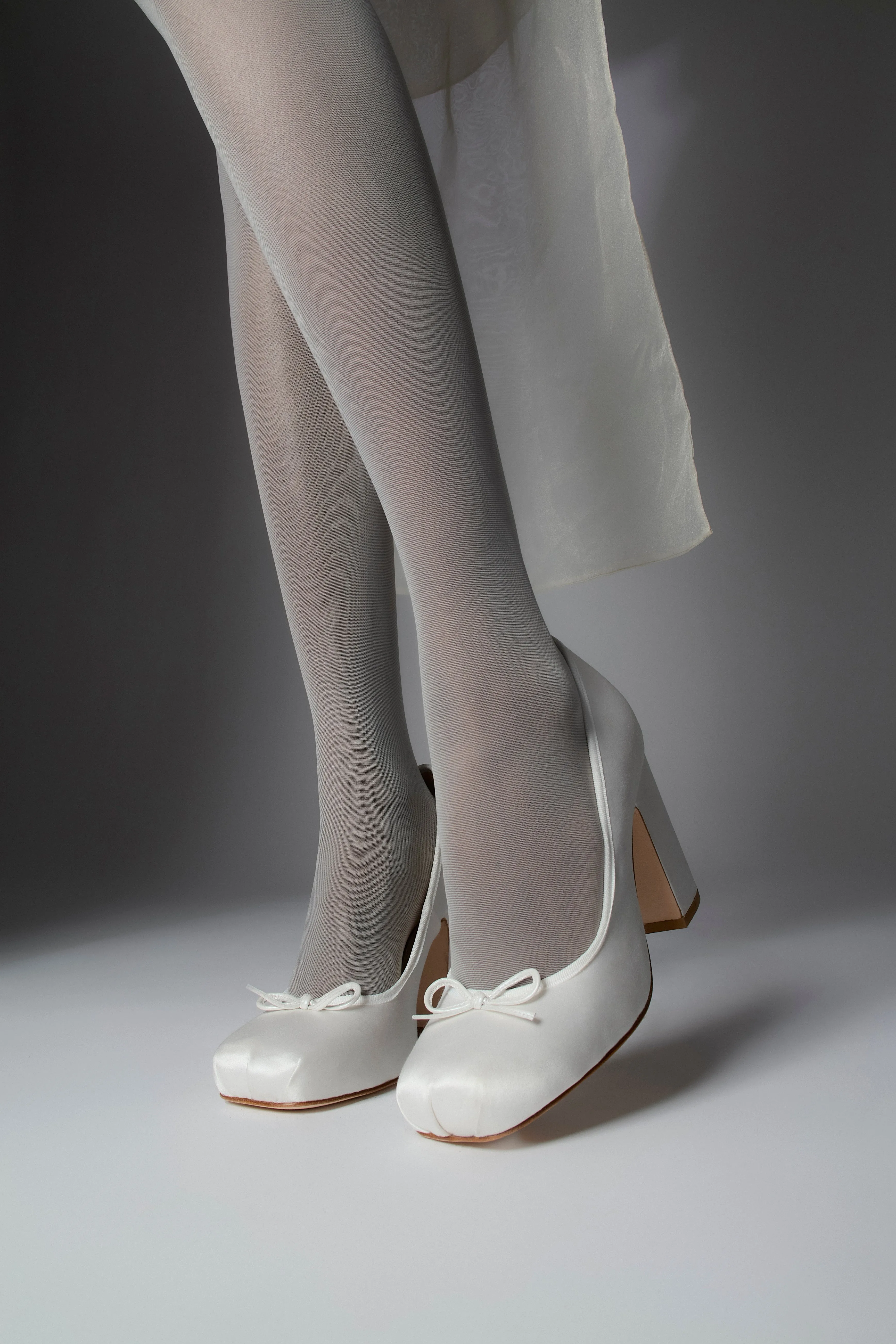 POINTE PUMP 100 IN PEARL SATIN sold by Sandy Liang product image thumbnail 4