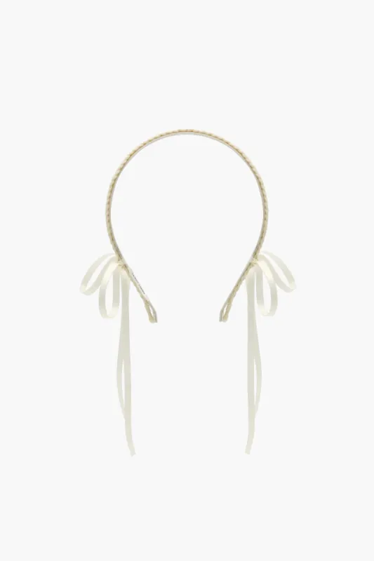 CAPELLI HEADBAND IN CREAM sold by Sandy Liang