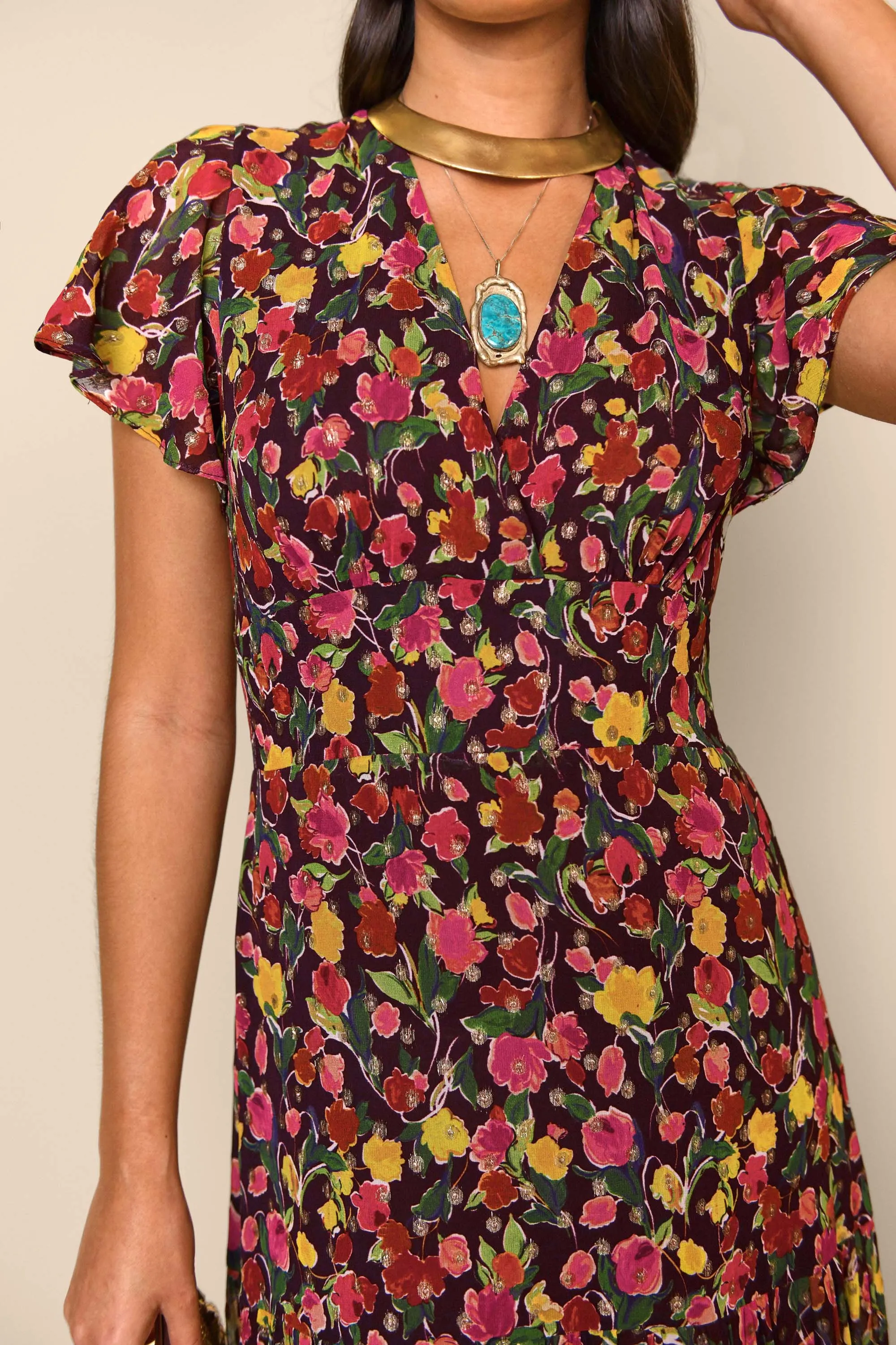 Delicia - Floral Maroon sold by RIXO product image thumbnail 2