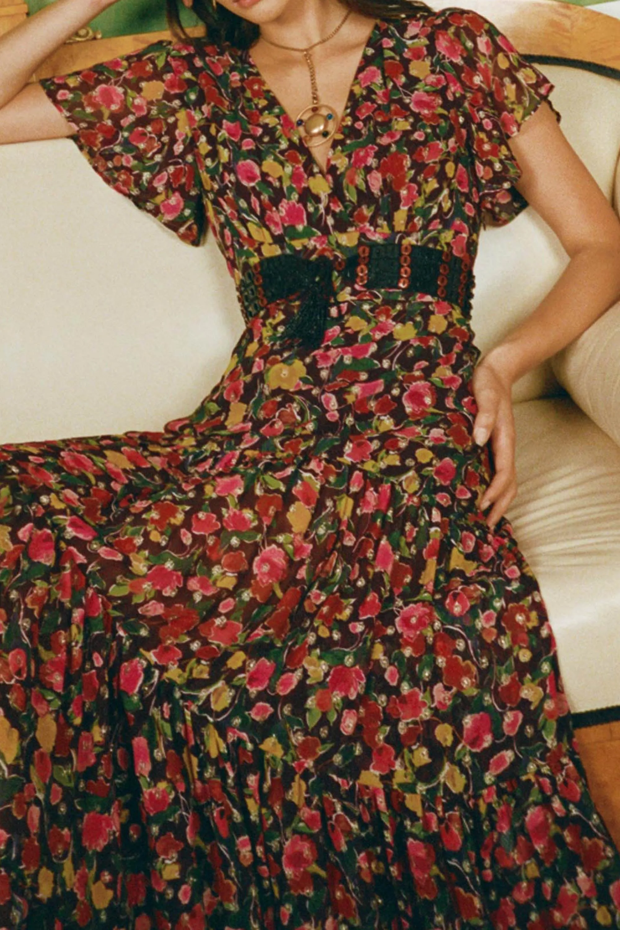 Delicia - Floral Maroon sold by RIXO product image thumbnail 3