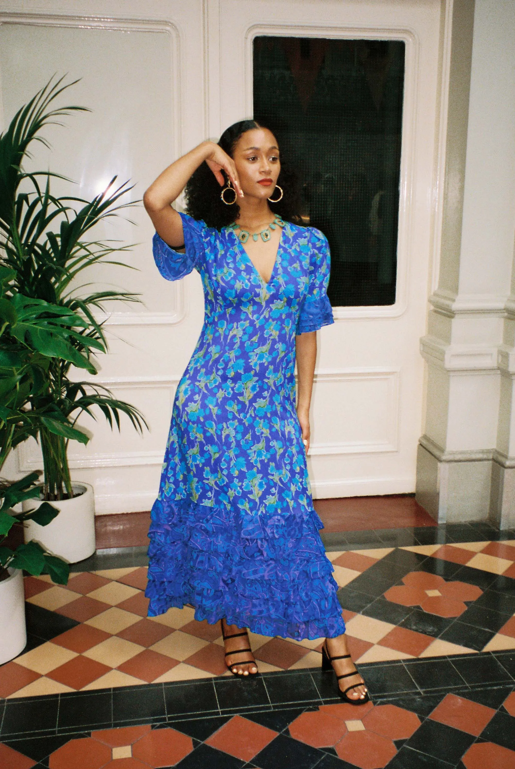 Mari - Floral Cobalt sold by RIXO product image thumbnail 3