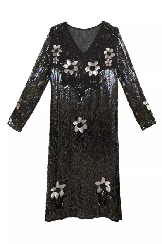 Vintage Dress -Embellishment Floral made by RIXO