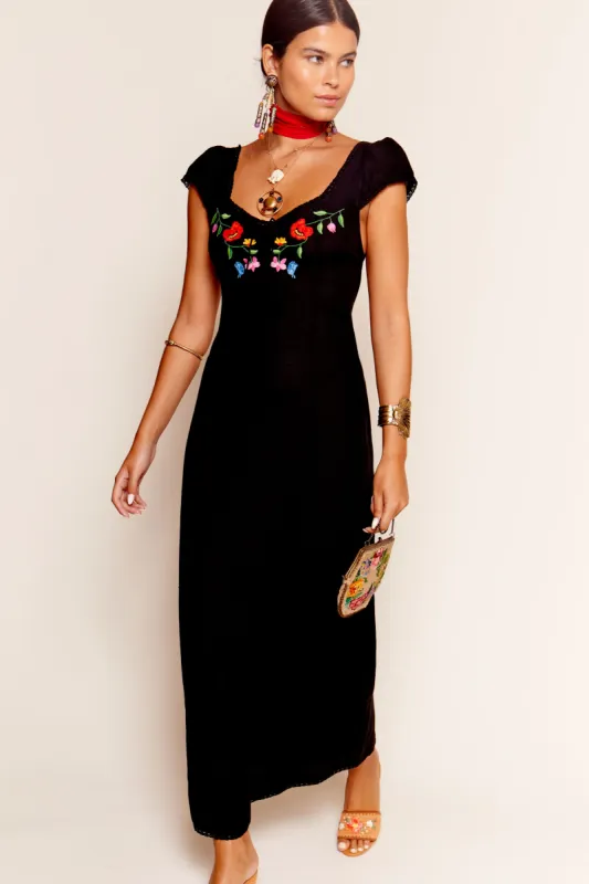 tahlee - bouquet embroidery black sold by RIXO