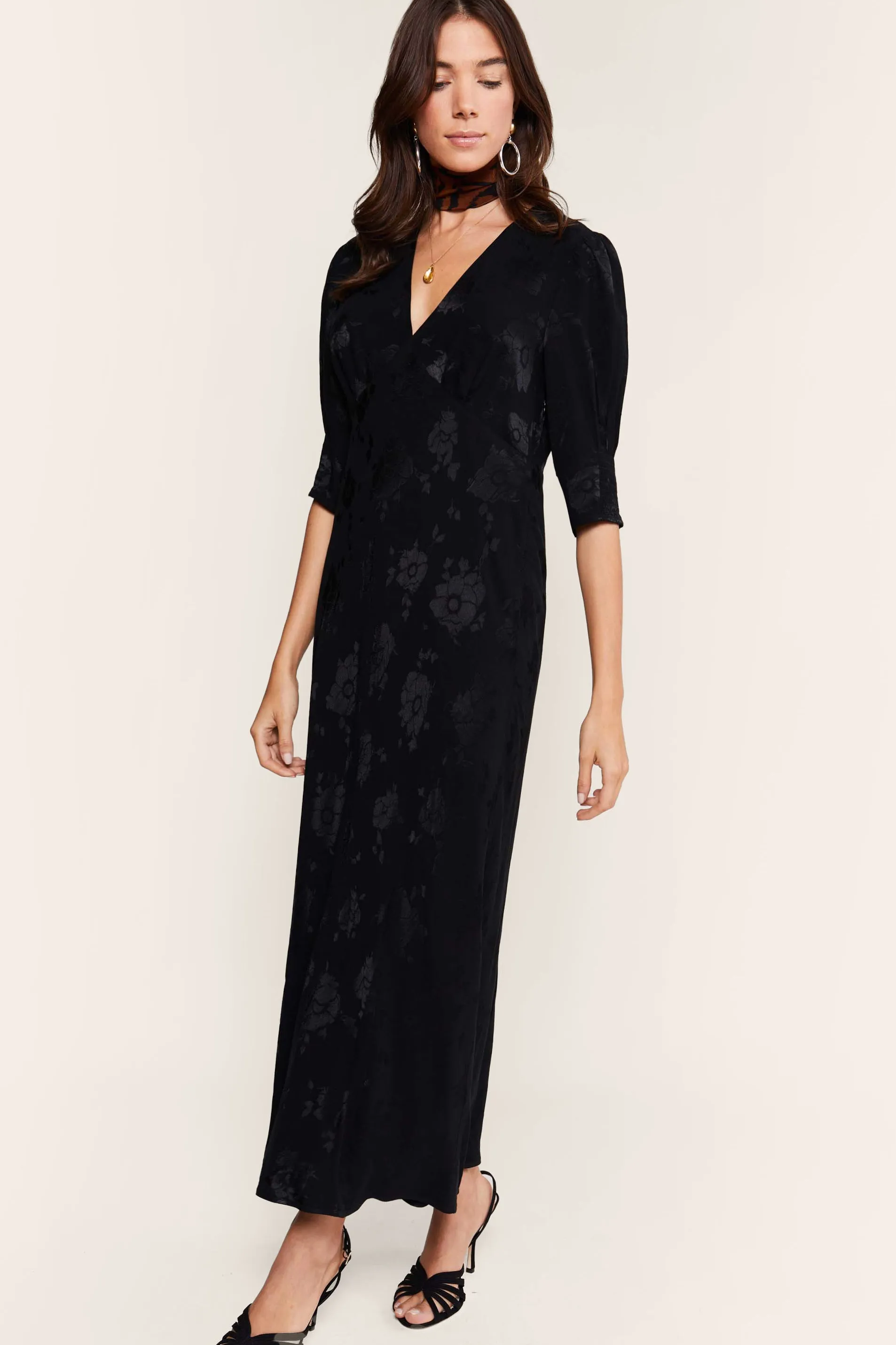 Zadie - Black Poppy Jacquard sold by RIXO