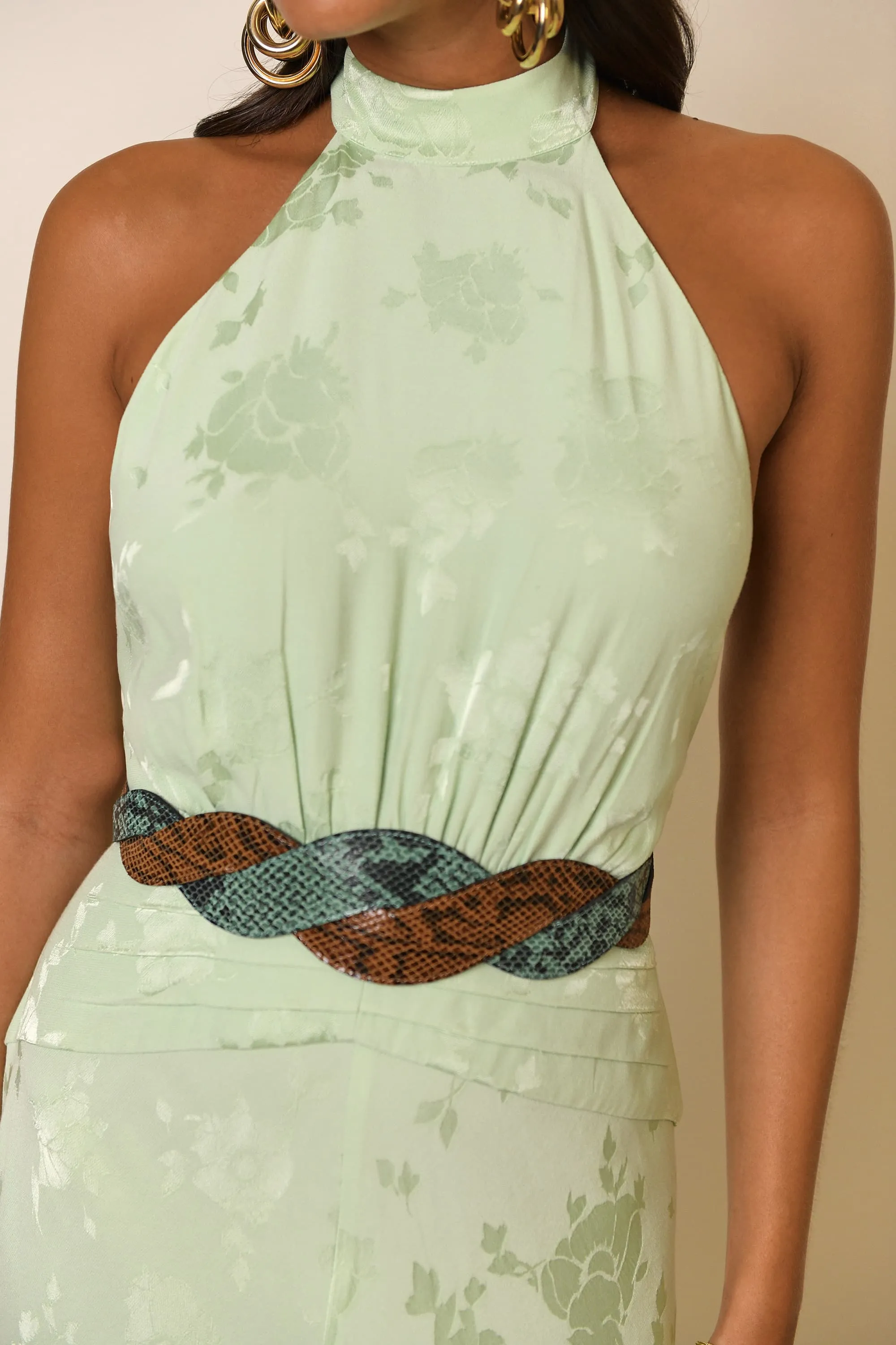 Kendra - Pistachio Poppy Jacquard sold by RIXO product image thumbnail 5