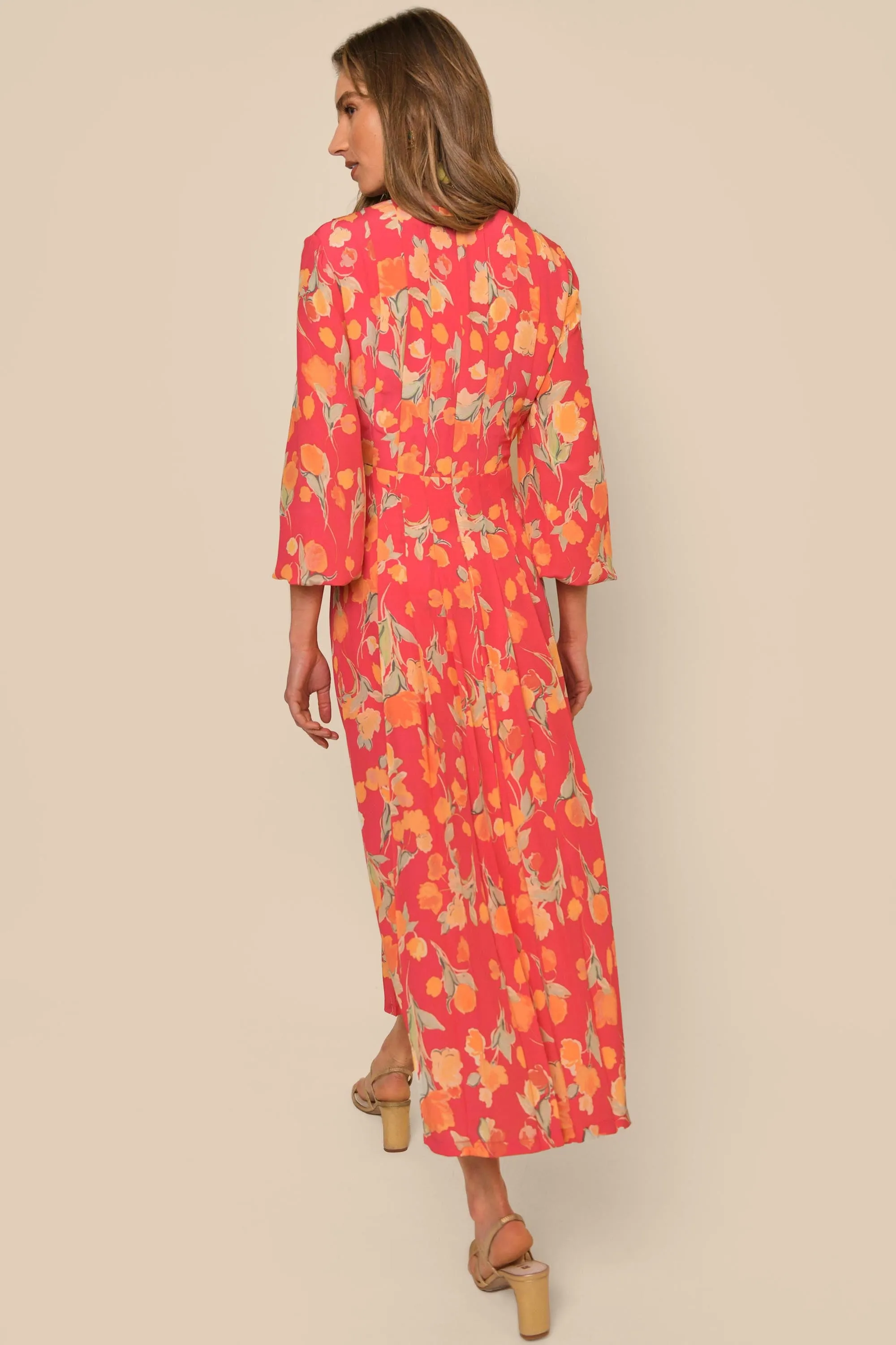 Camellia Silk Midi Dress sold by RIXO product image thumbnail 5