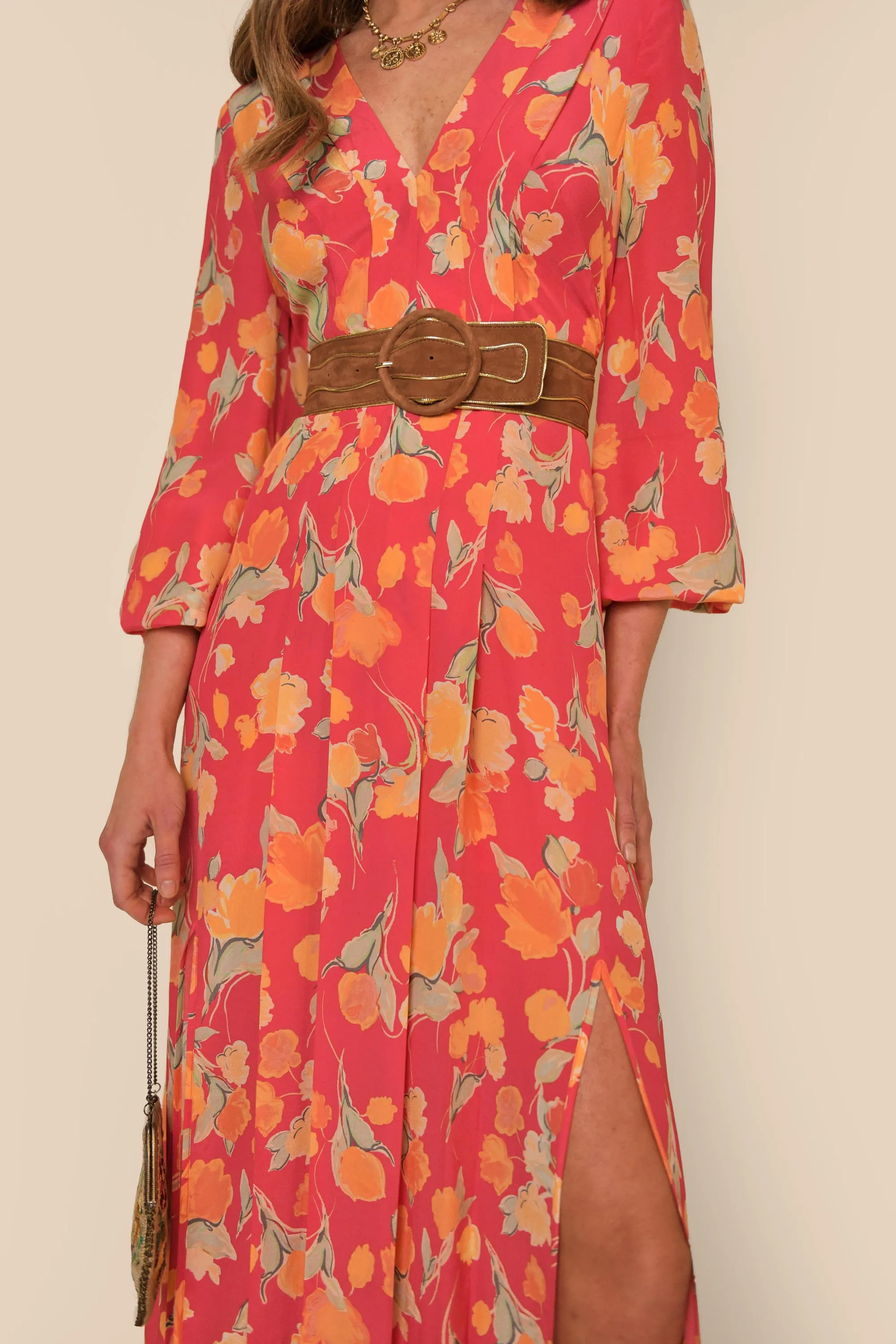 Camellia Silk Midi Dress sold by RIXO product image thumbnail 2