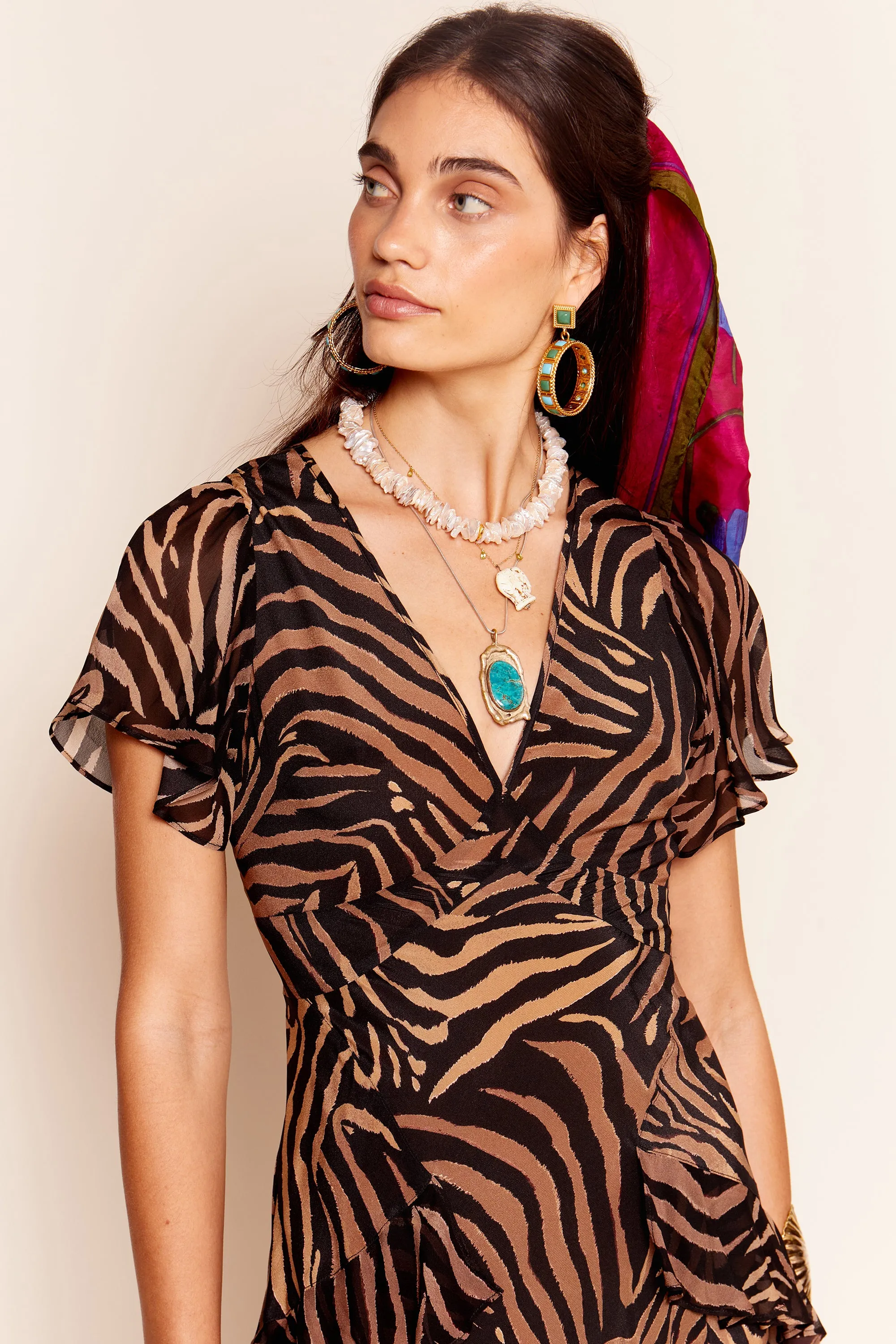 Evie - Tiger Patchwork Black sold by RIXO product image thumbnail 2