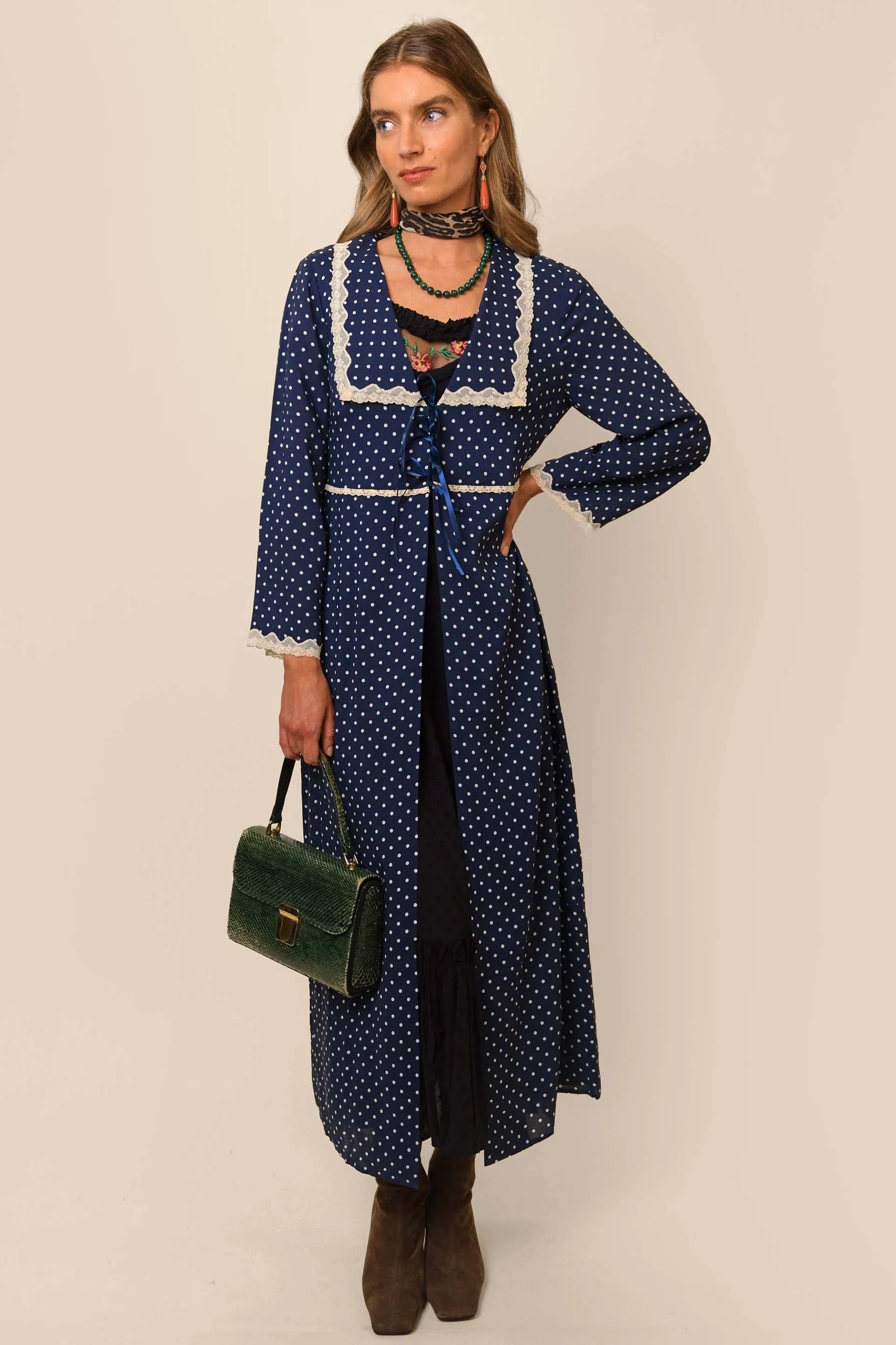 Mallory - Navy Polka Dot sold by RIXO product image thumbnail 2