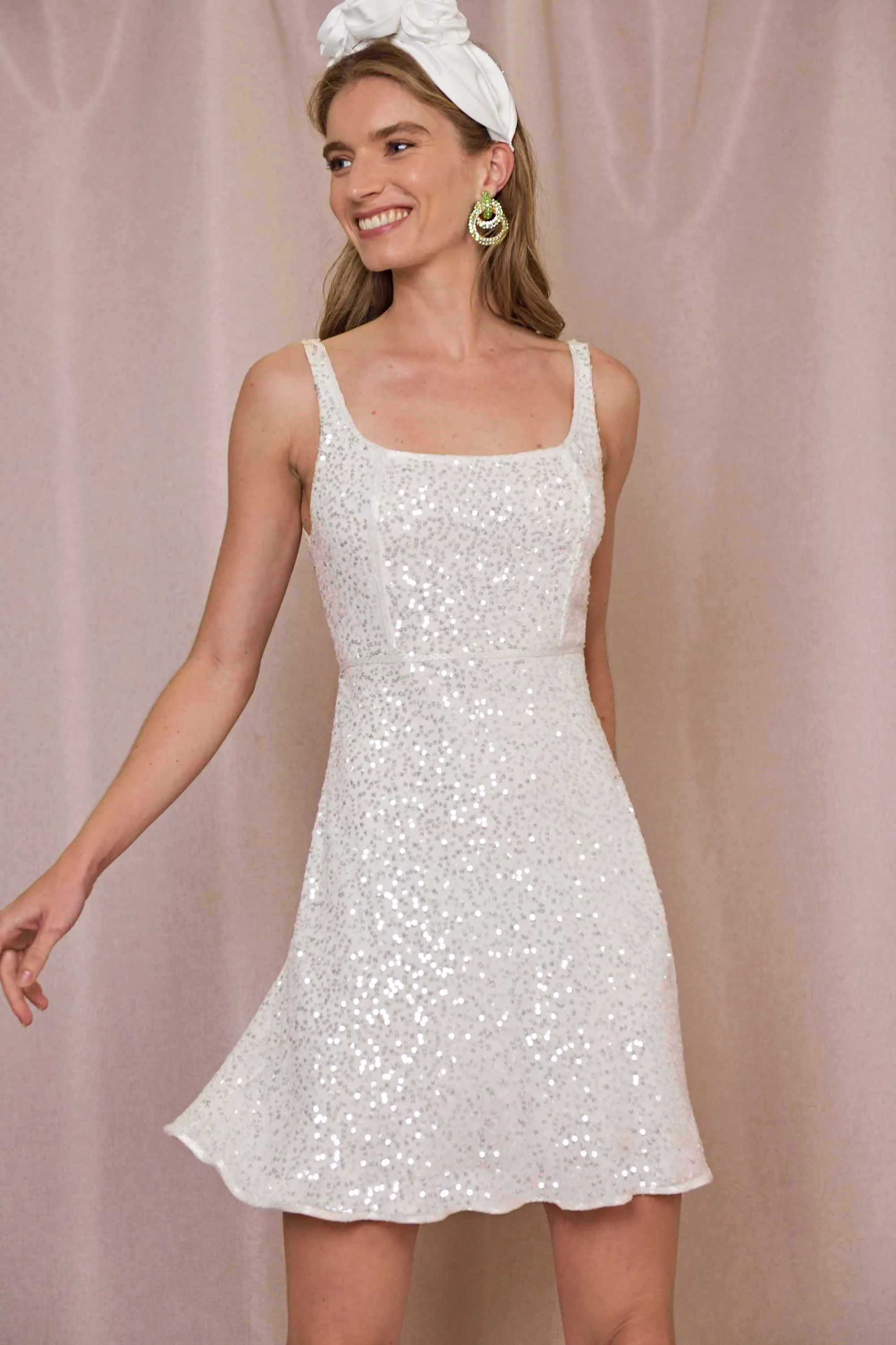 ronan - squiggle sequin ivory sold by RIXO product image thumbnail 2