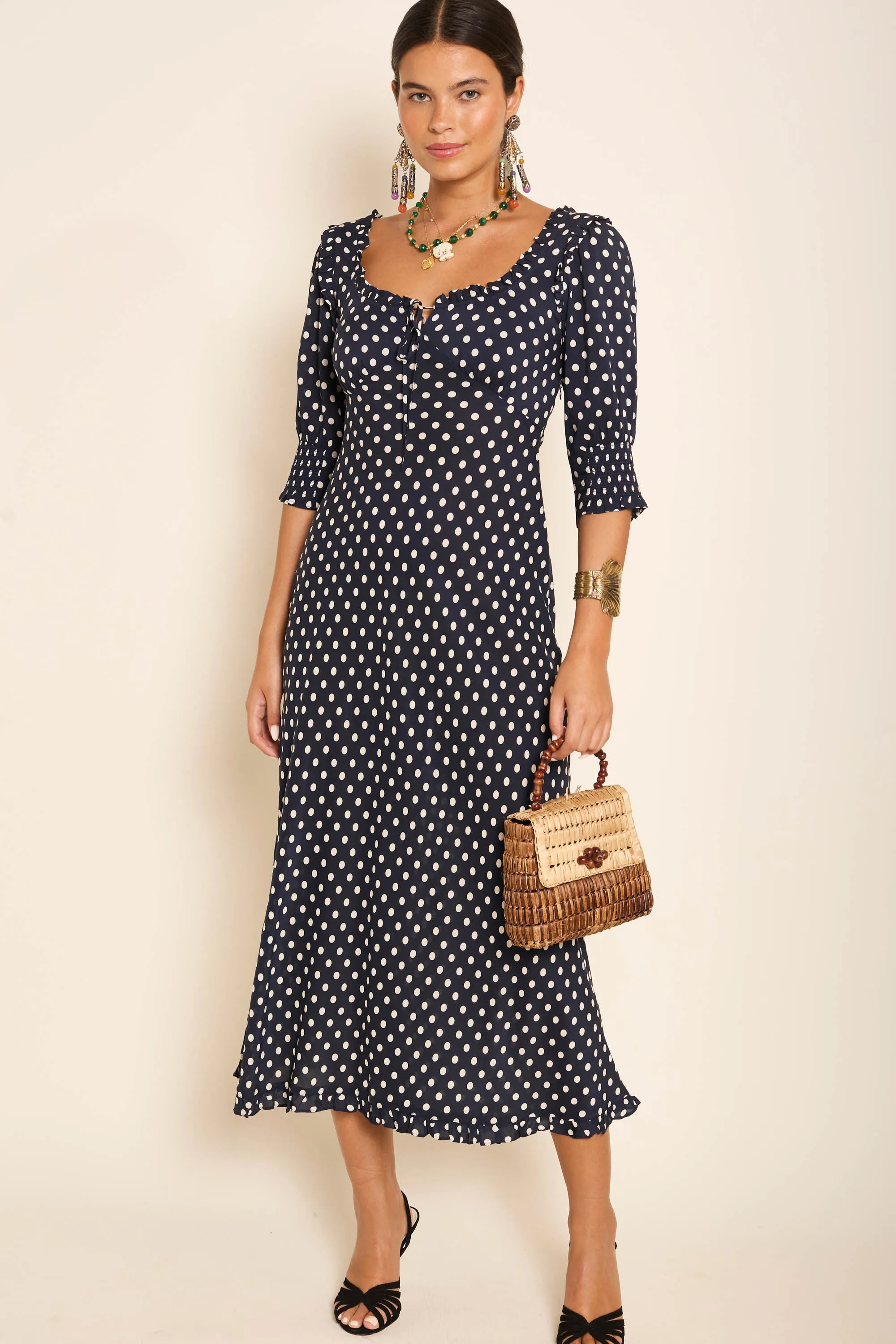 Sathya - Bardot Spot Navy sold by RIXO