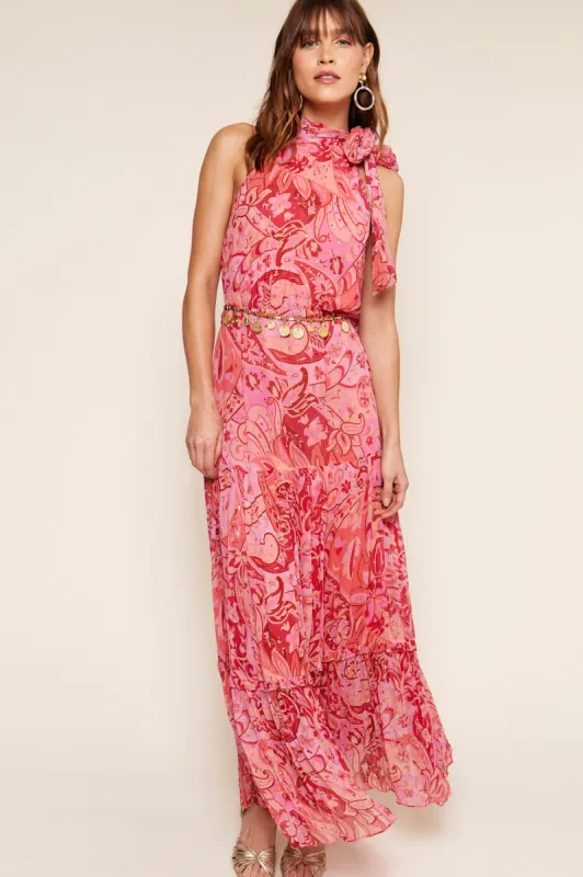 neena - grace paisley magenta sold by RIXO