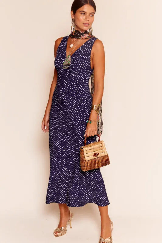 Sandrine - Mini Dot Navy sold by RIXO