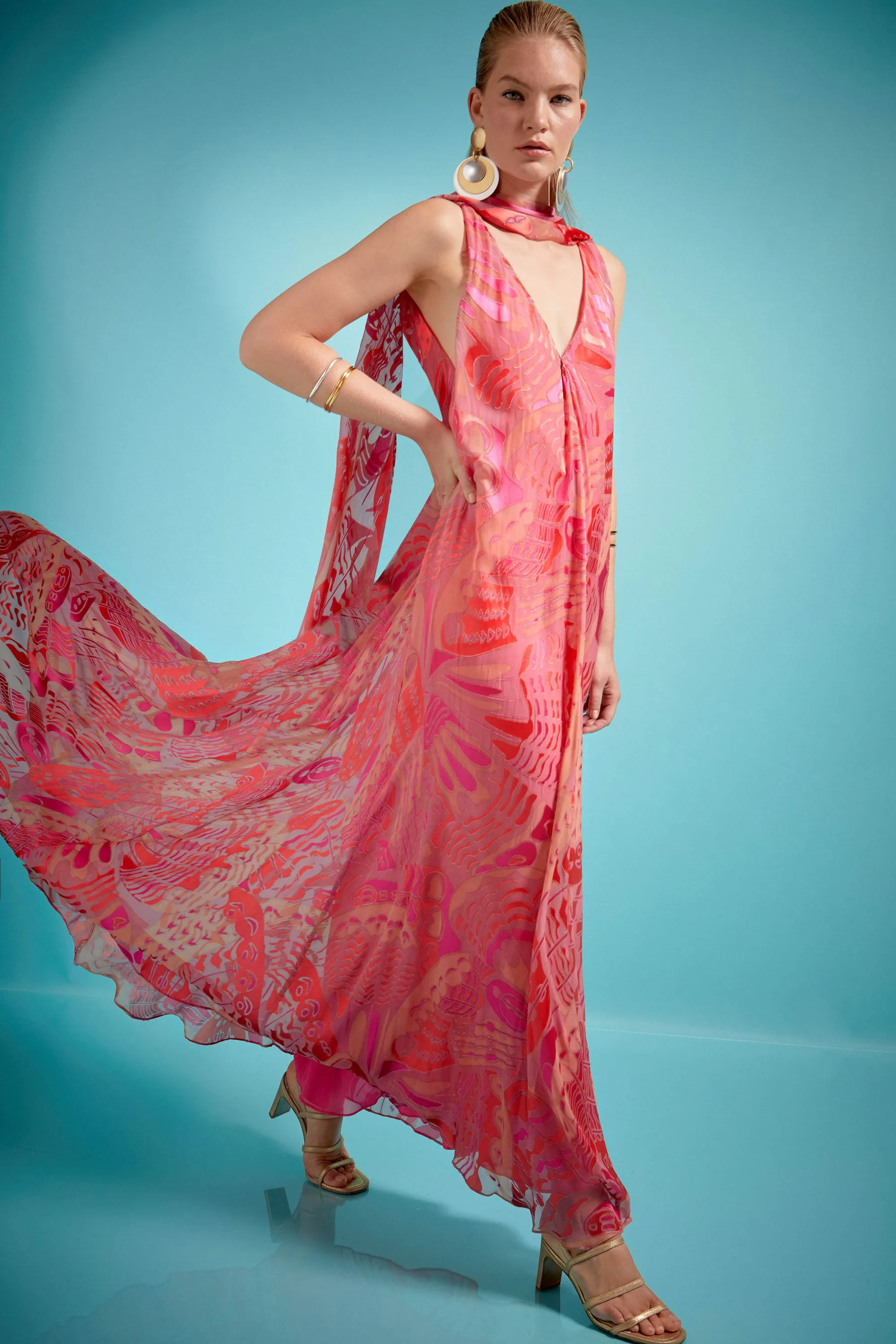 Loreena - Butterfly Devore Pink sold by RIXO