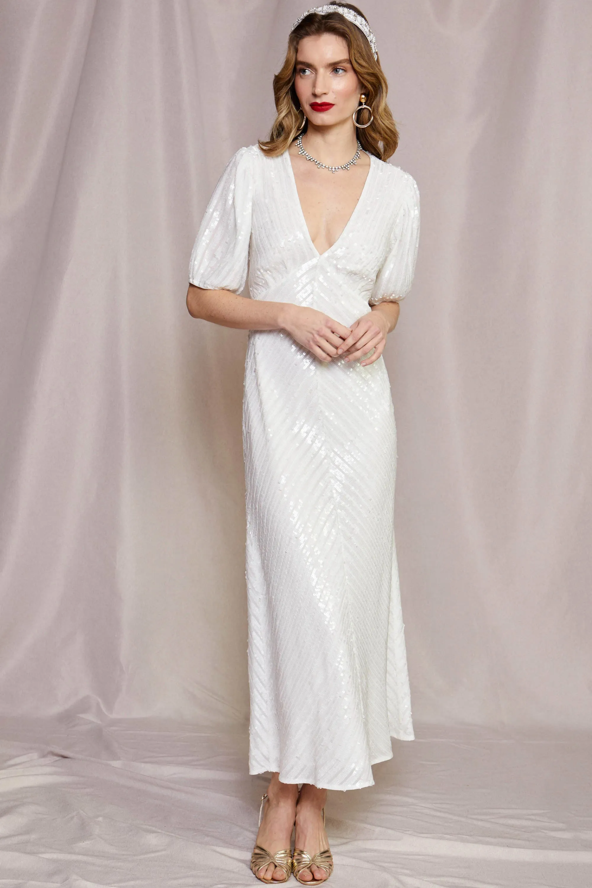 steph - ivory sequin sold by RIXO product image thumbnail 4