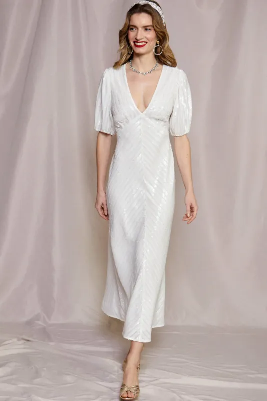 steph - ivory sequin sold by RIXO