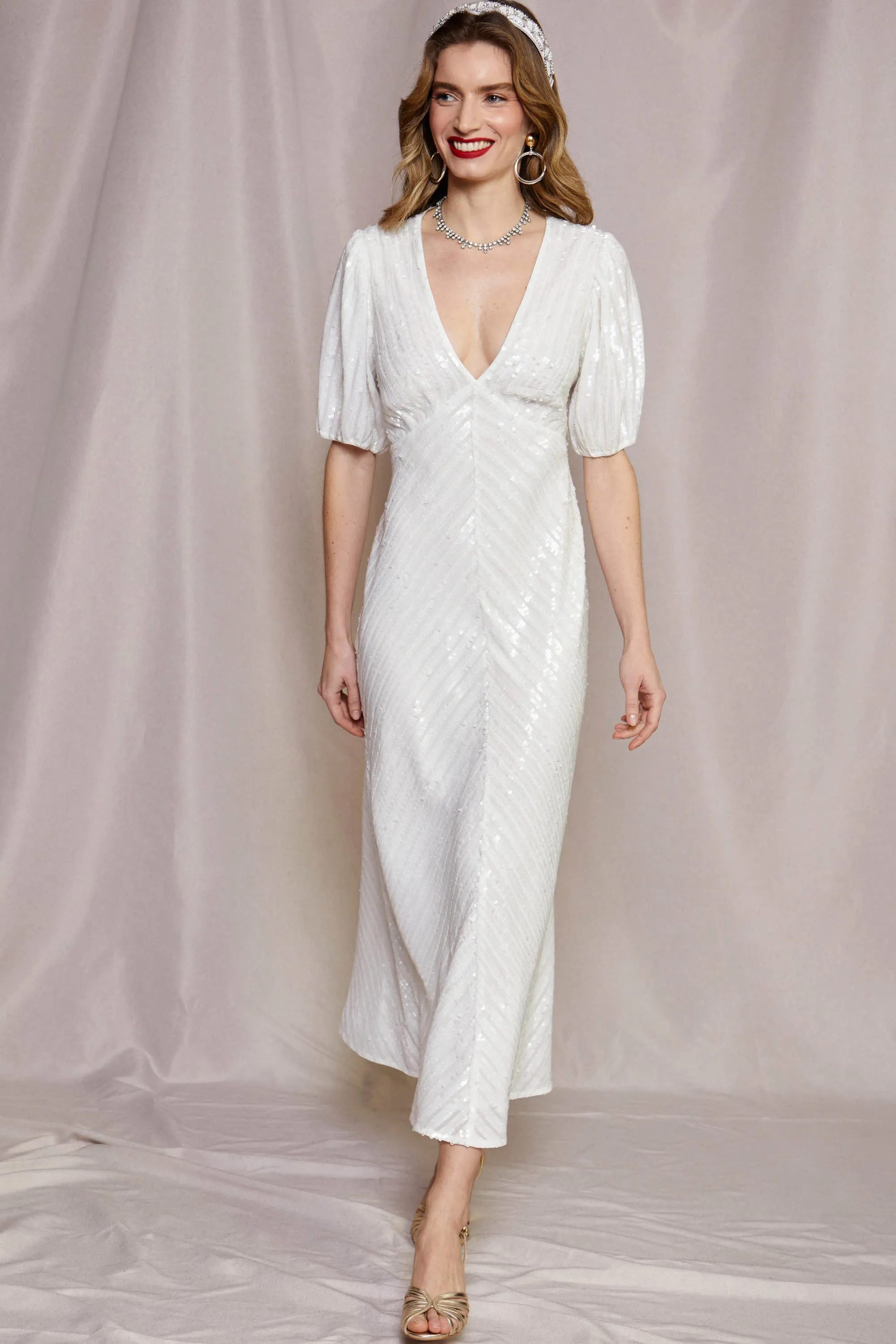 steph - ivory sequin sold by RIXO
