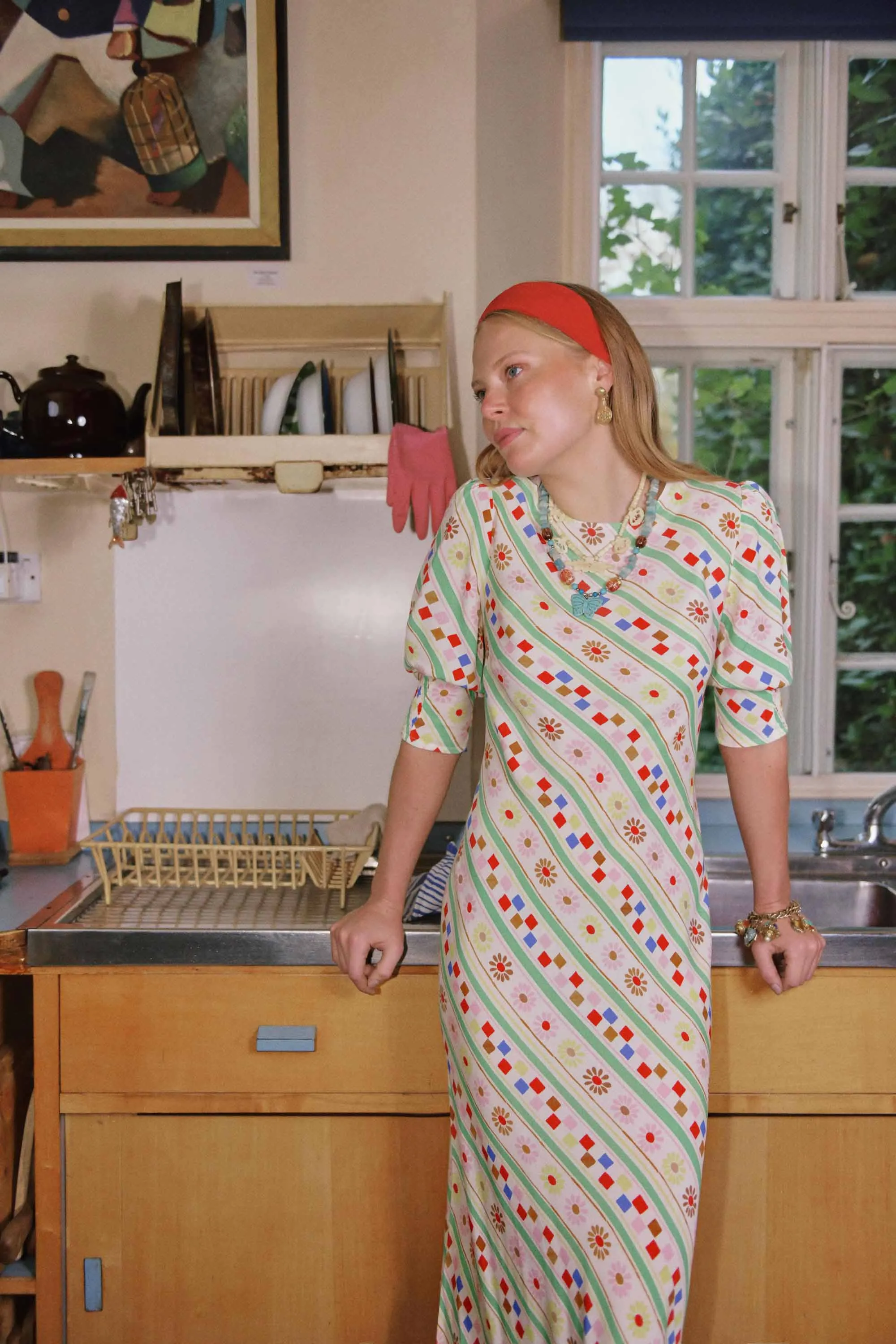 Jess - 50s Stripe Cream sold by RIXO product image thumbnail 3