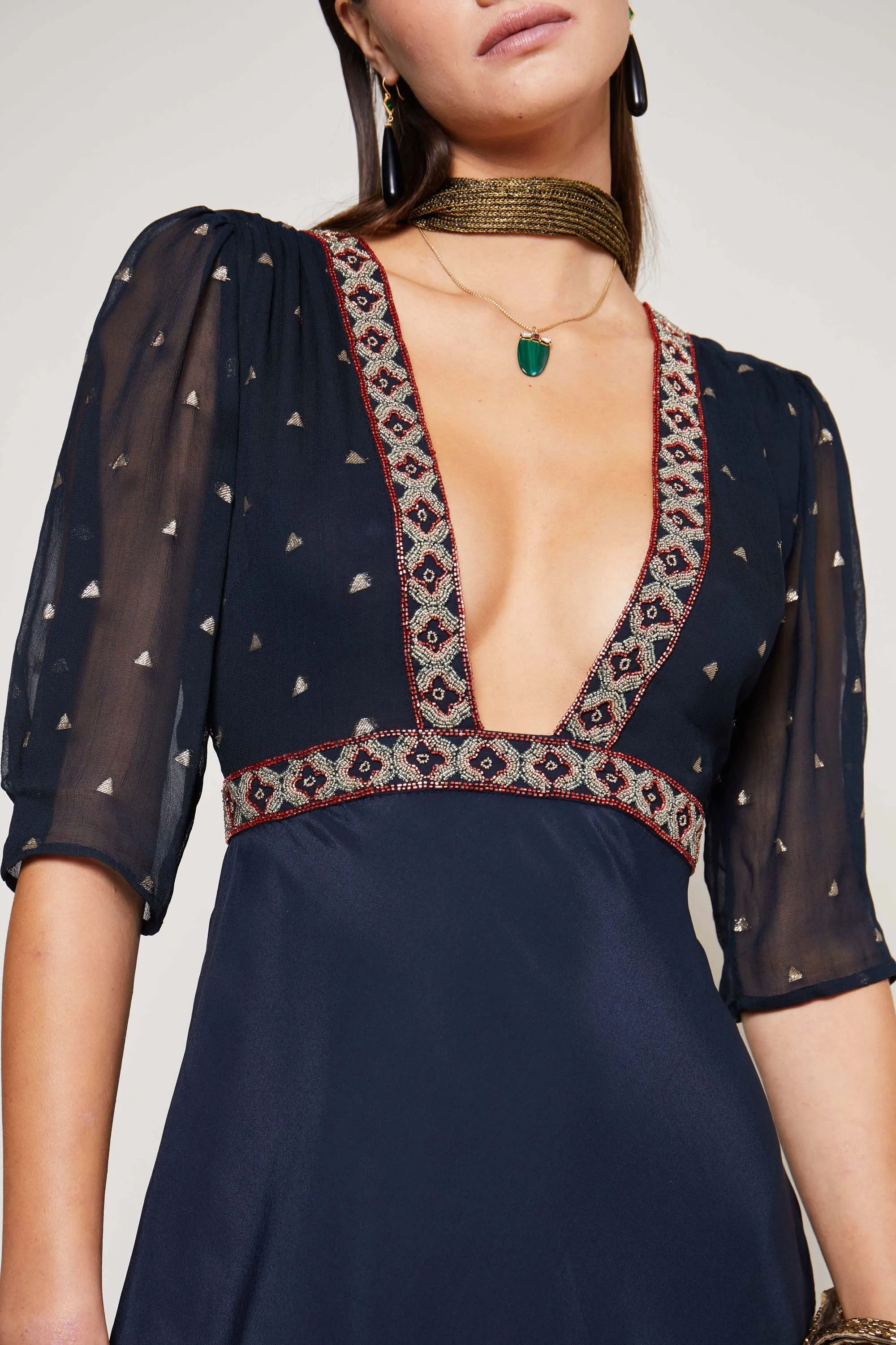Orchid - Clover Navy sold by RIXO product image thumbnail 2