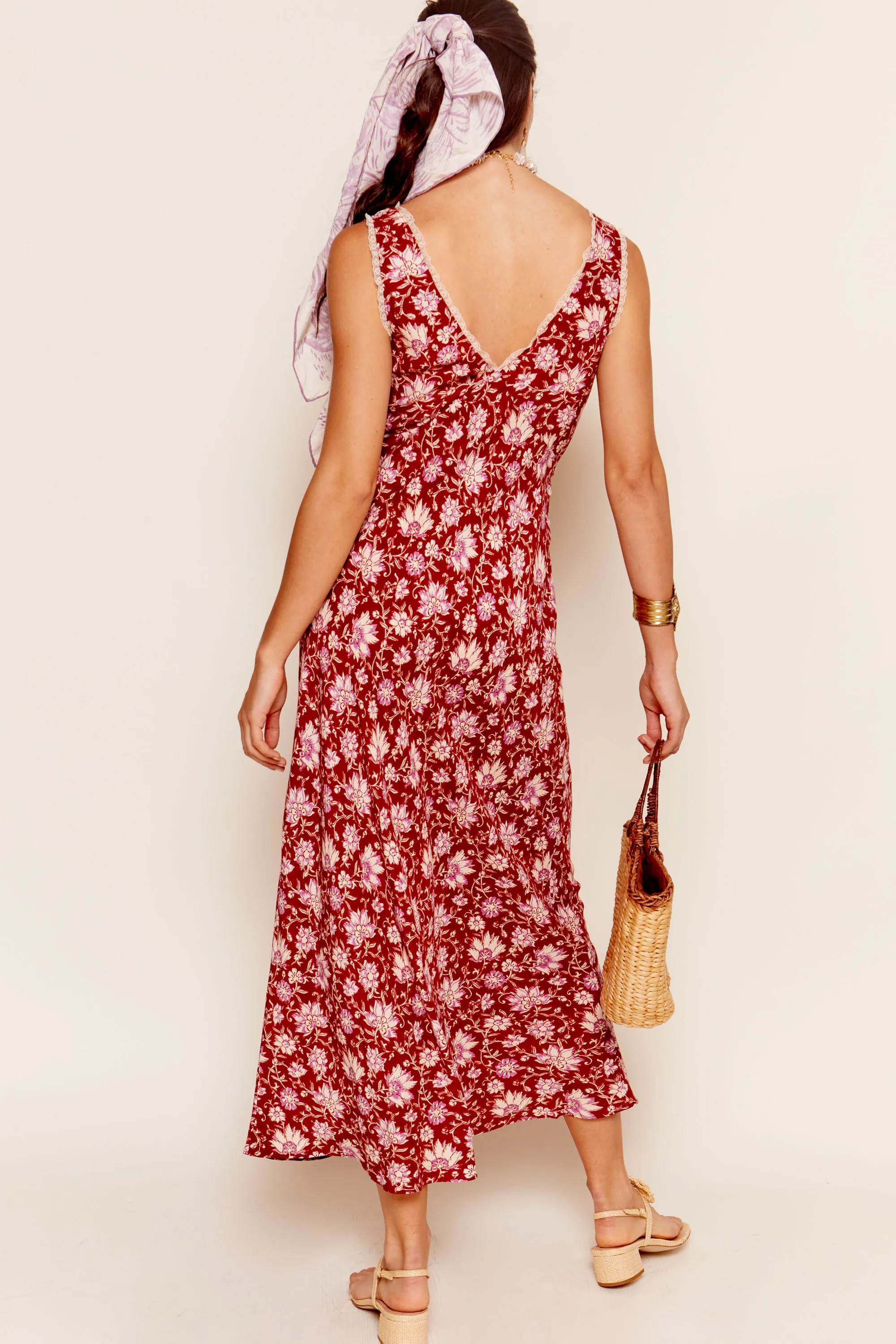 Sandrine - Jaipur Floral Red sold by RIXO product image thumbnail 3