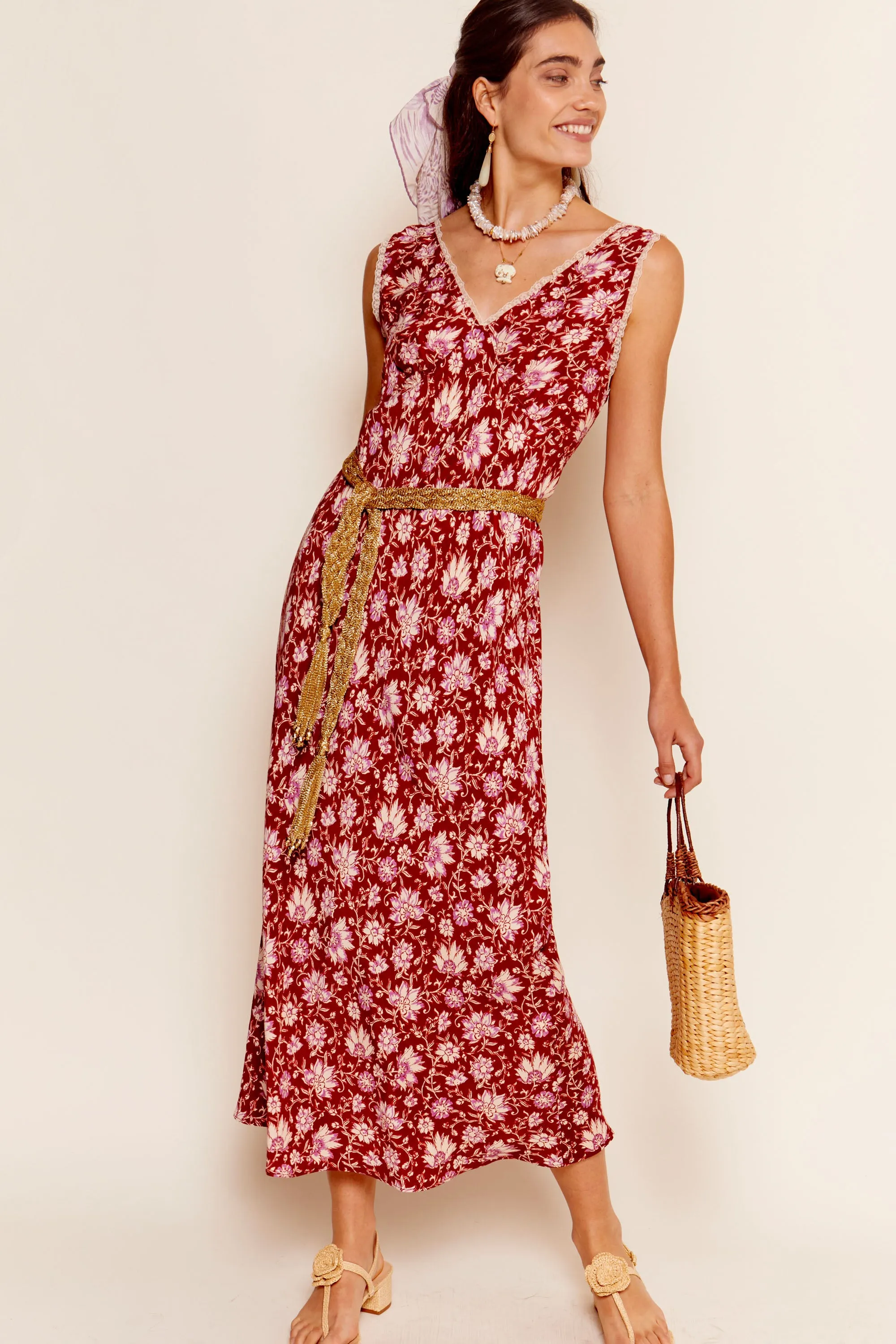 Sandrine - Jaipur Floral Red sold by RIXO product image thumbnail 2