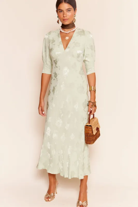 zadie - mint poppy jacquard sold by RIXO