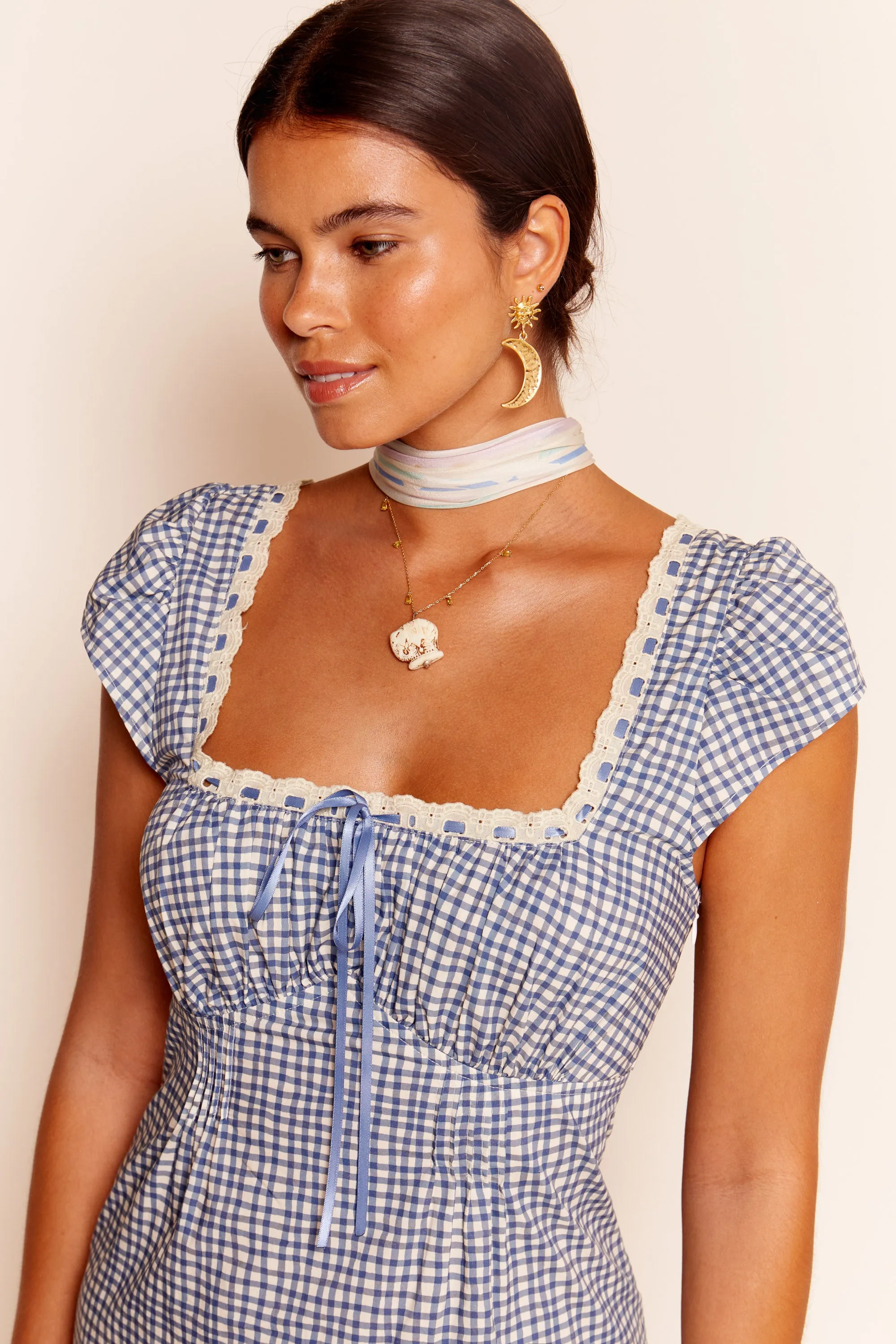 Isla - Painted Check Soft Blue sold by RIXO product image thumbnail 2