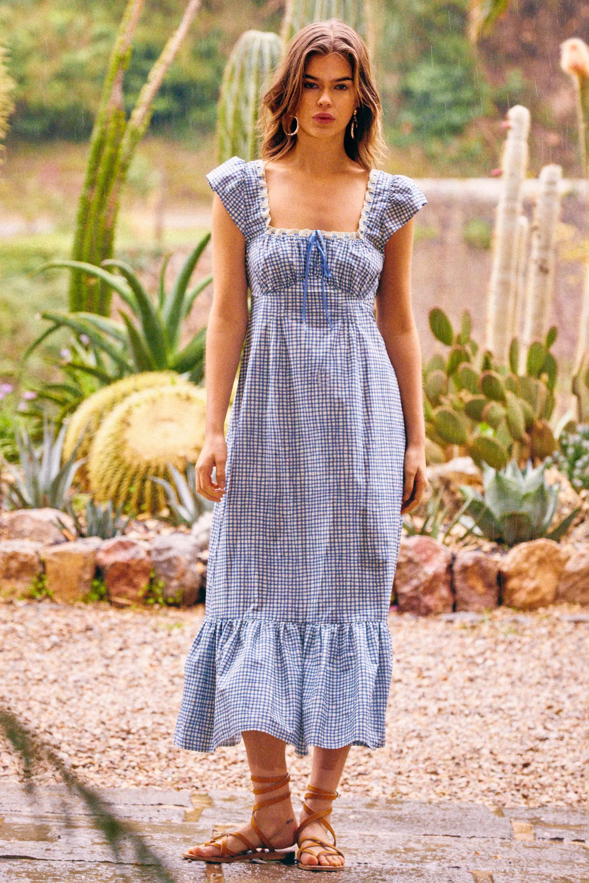 Isla - Painted Check Soft Blue sold by RIXO product image thumbnail 3