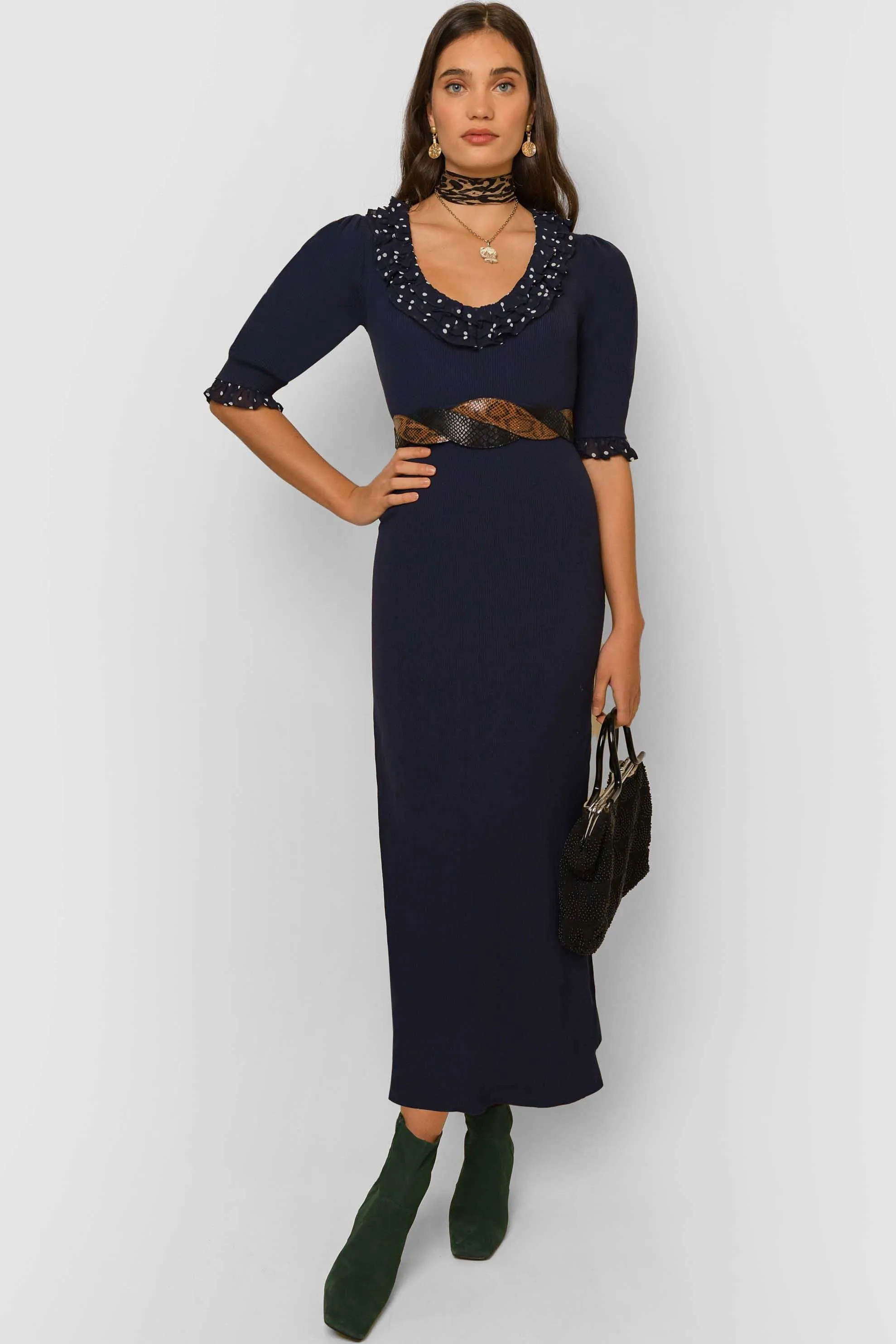 Giuliana - Navy Dot sold by RIXO product image thumbnail 3