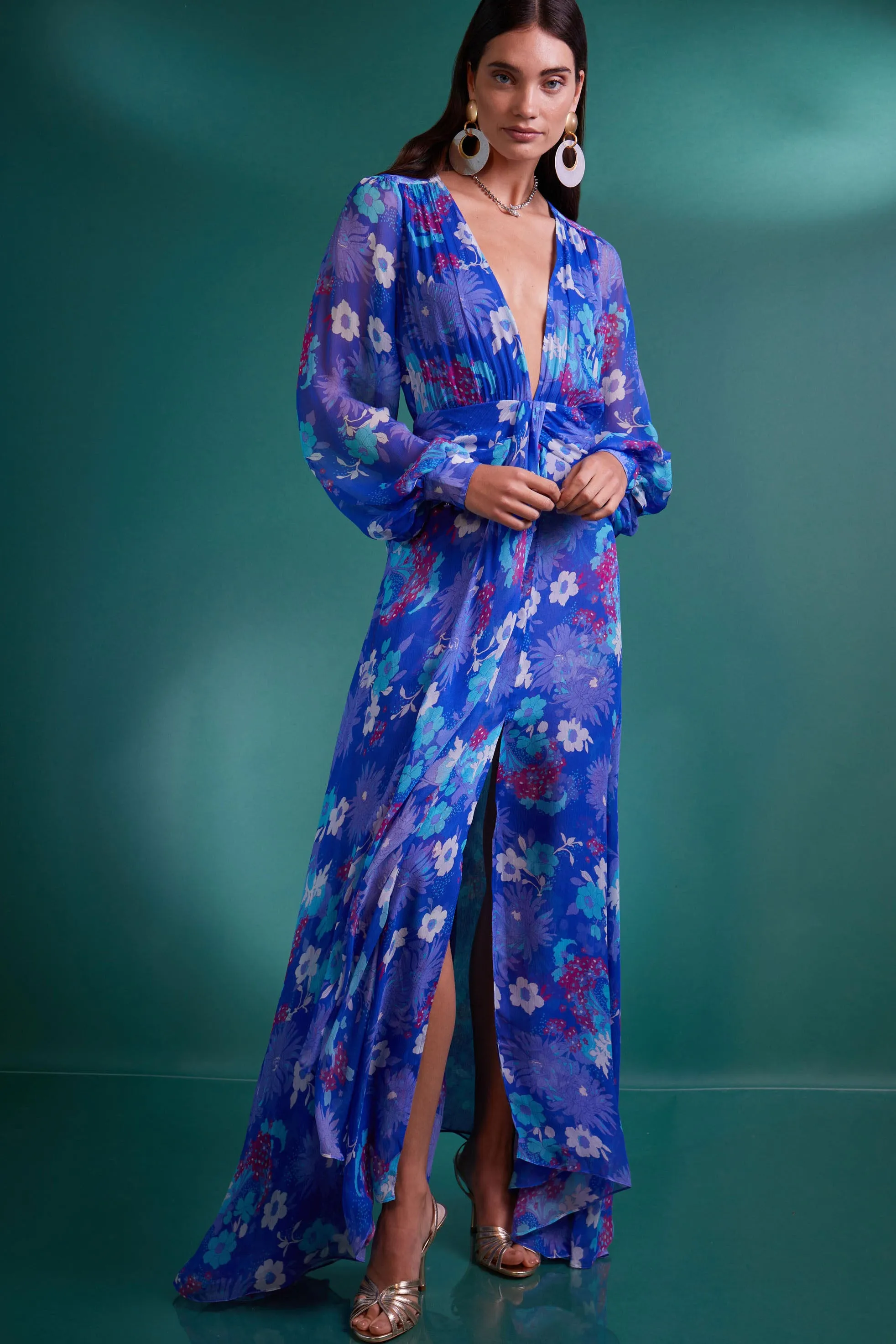Meera - French Floral Cobalt sold by RIXO