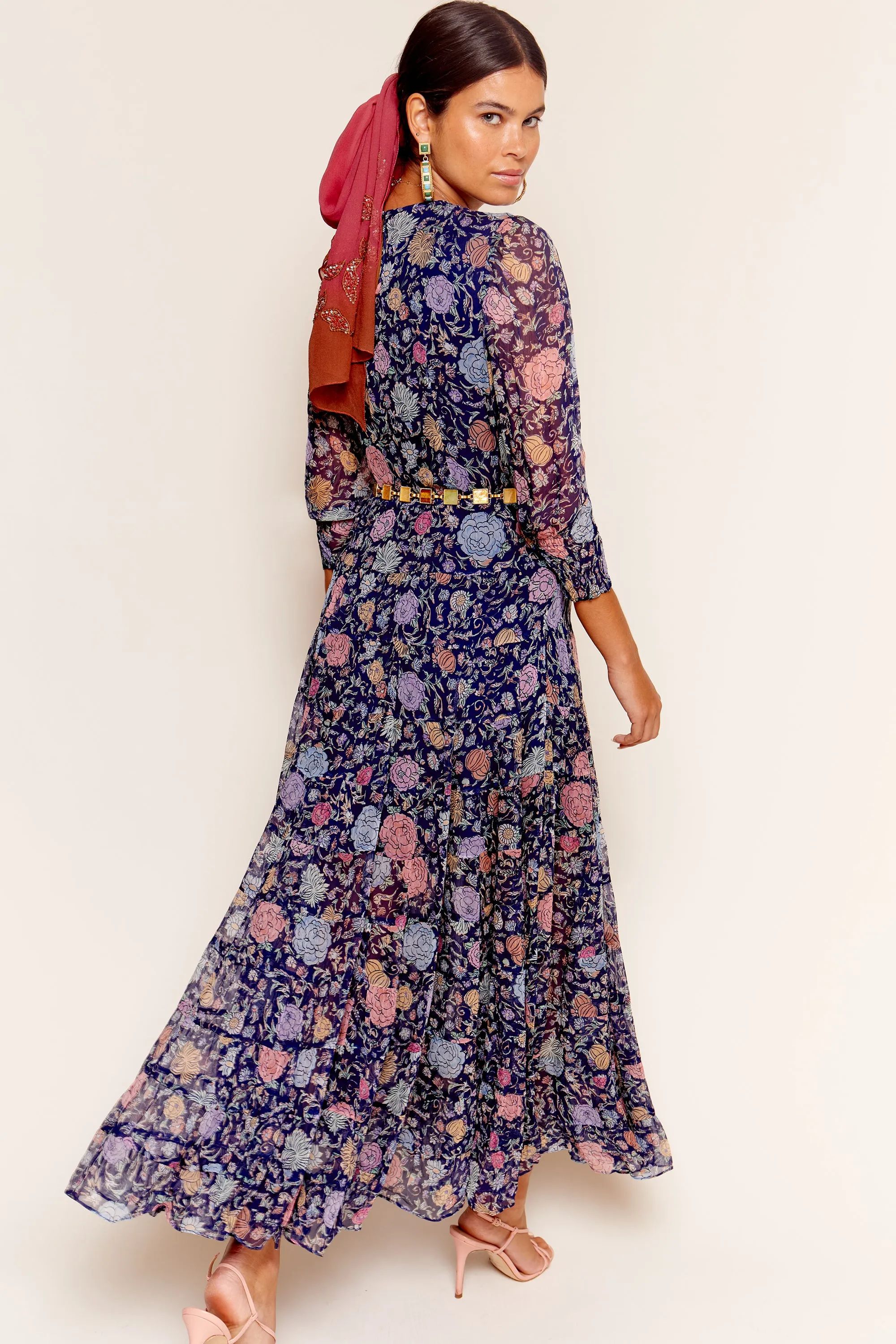 Kristen - Camellia Garden Navy sold by RIXO product image thumbnail 5