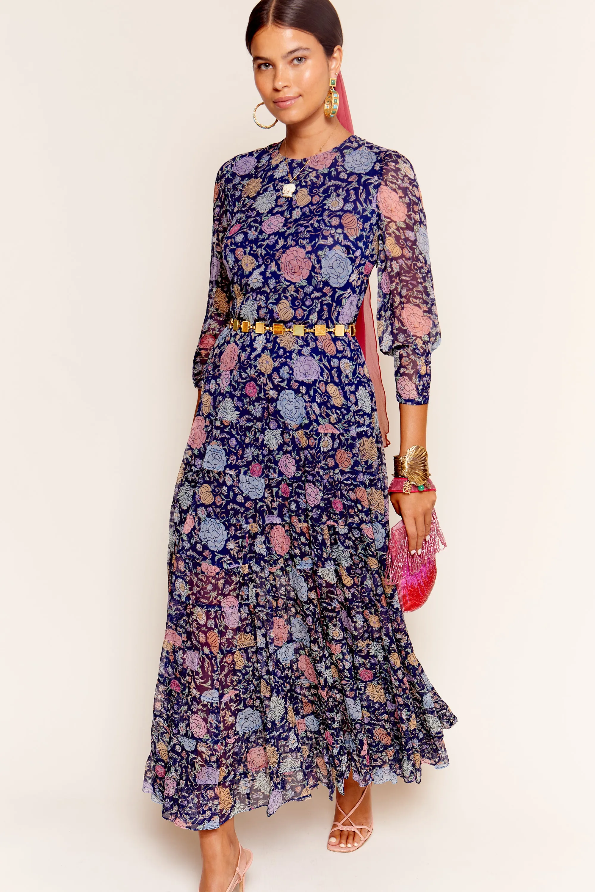 Kristen - Camellia Garden Navy sold by RIXO product image thumbnail 2