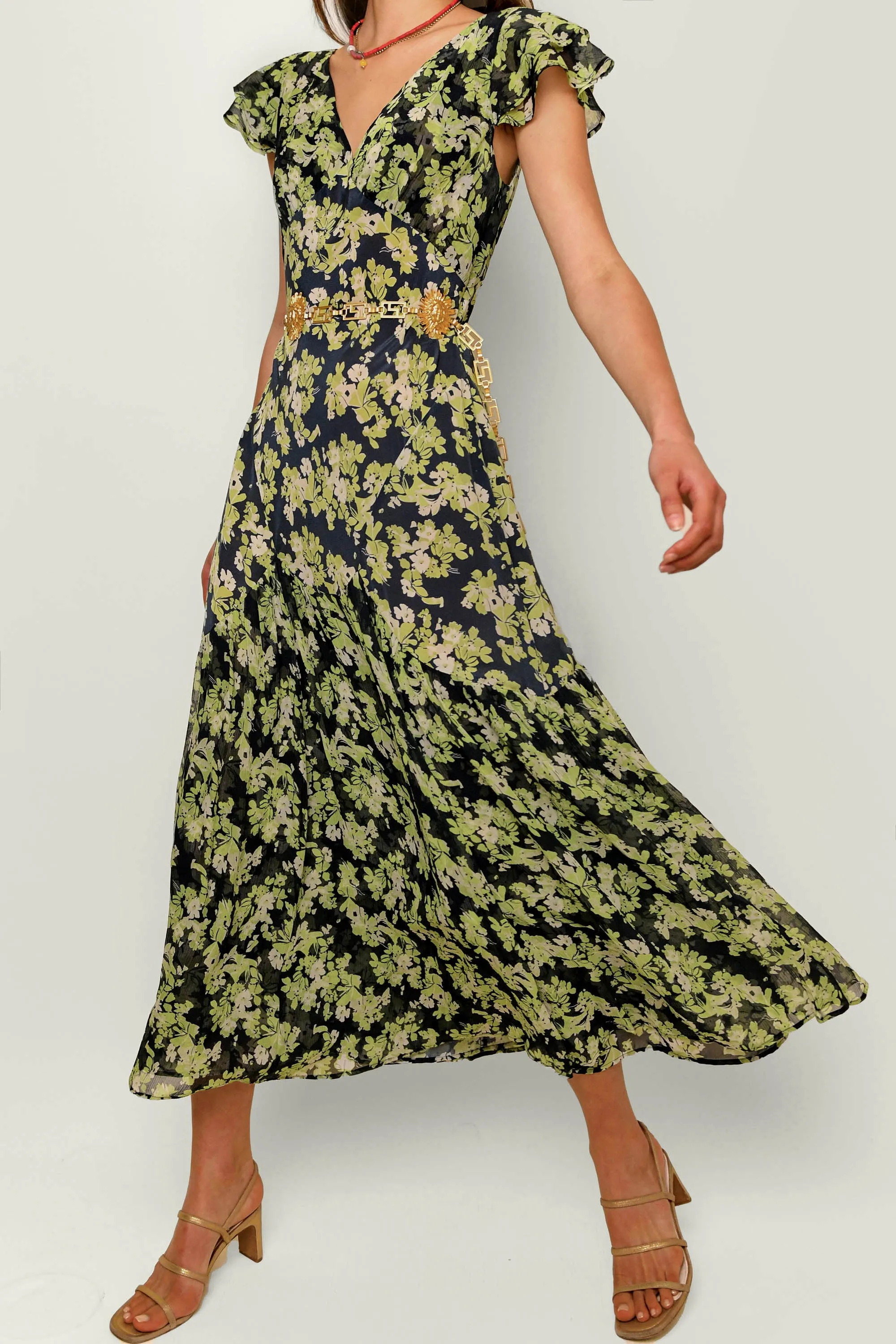 Cinzia Silk Maxi Dress sold by RIXO product image thumbnail 2
