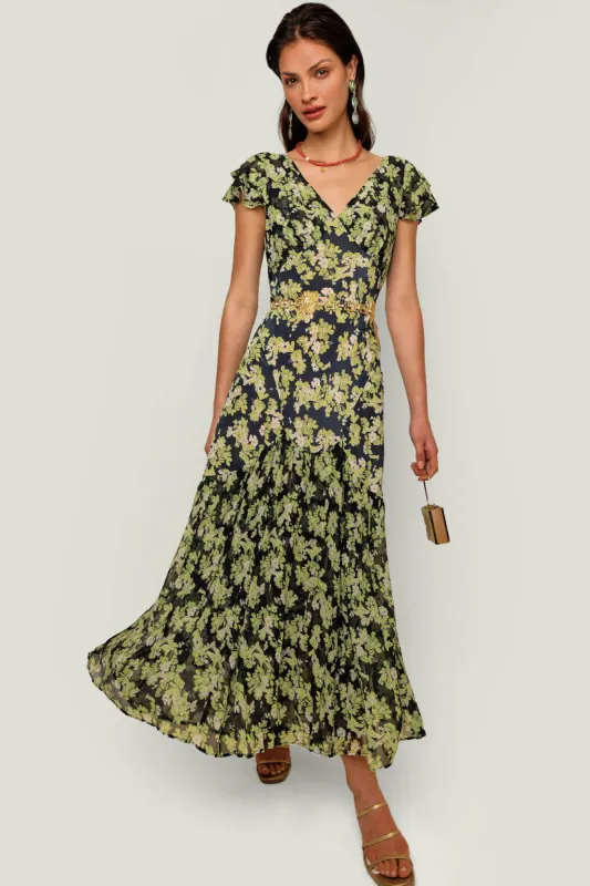 Cinzia Silk Maxi Dress sold by RIXO