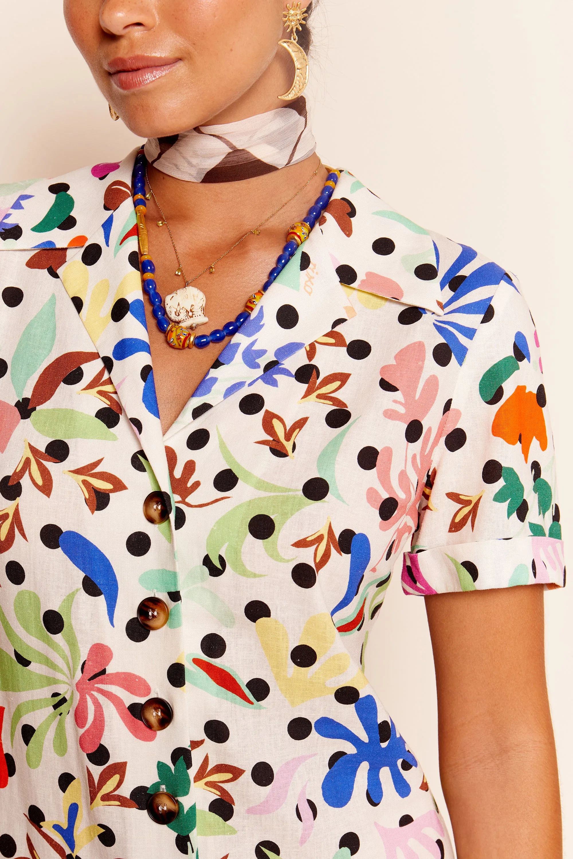 bridgitte - flora dot ivory sold by RIXO product image thumbnail 2