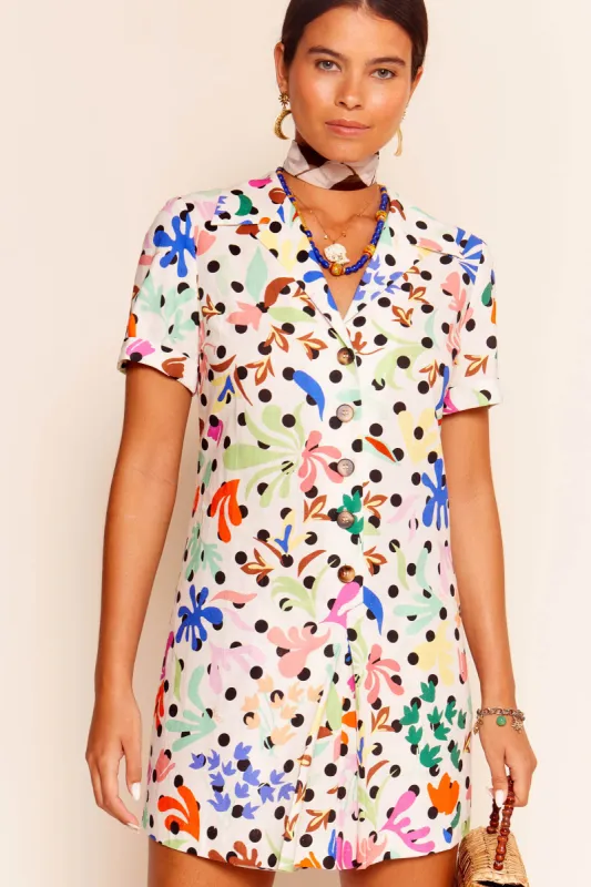 bridgitte - flora dot ivory sold by RIXO