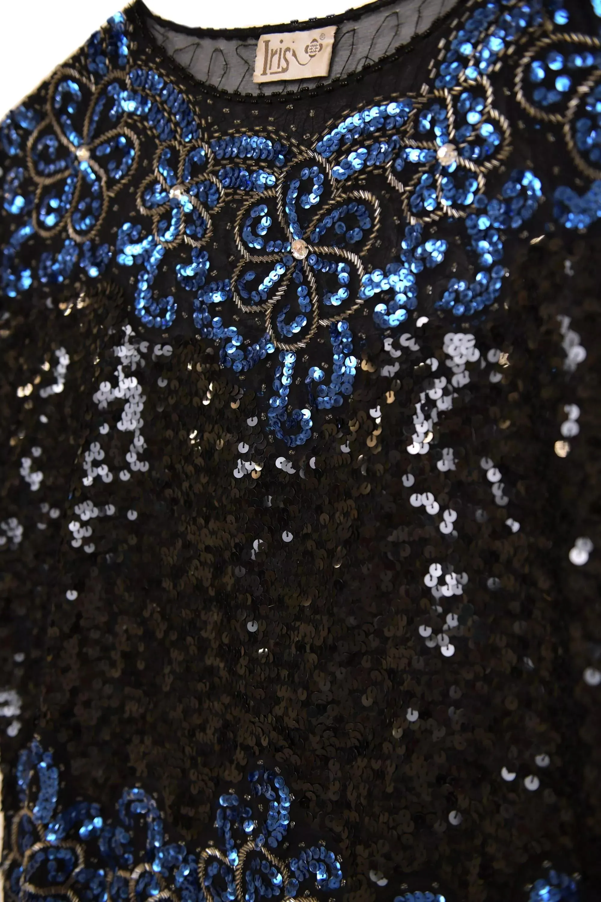 Vintage Top - Blue Floral Embellishment sold by RIXO product image thumbnail 2