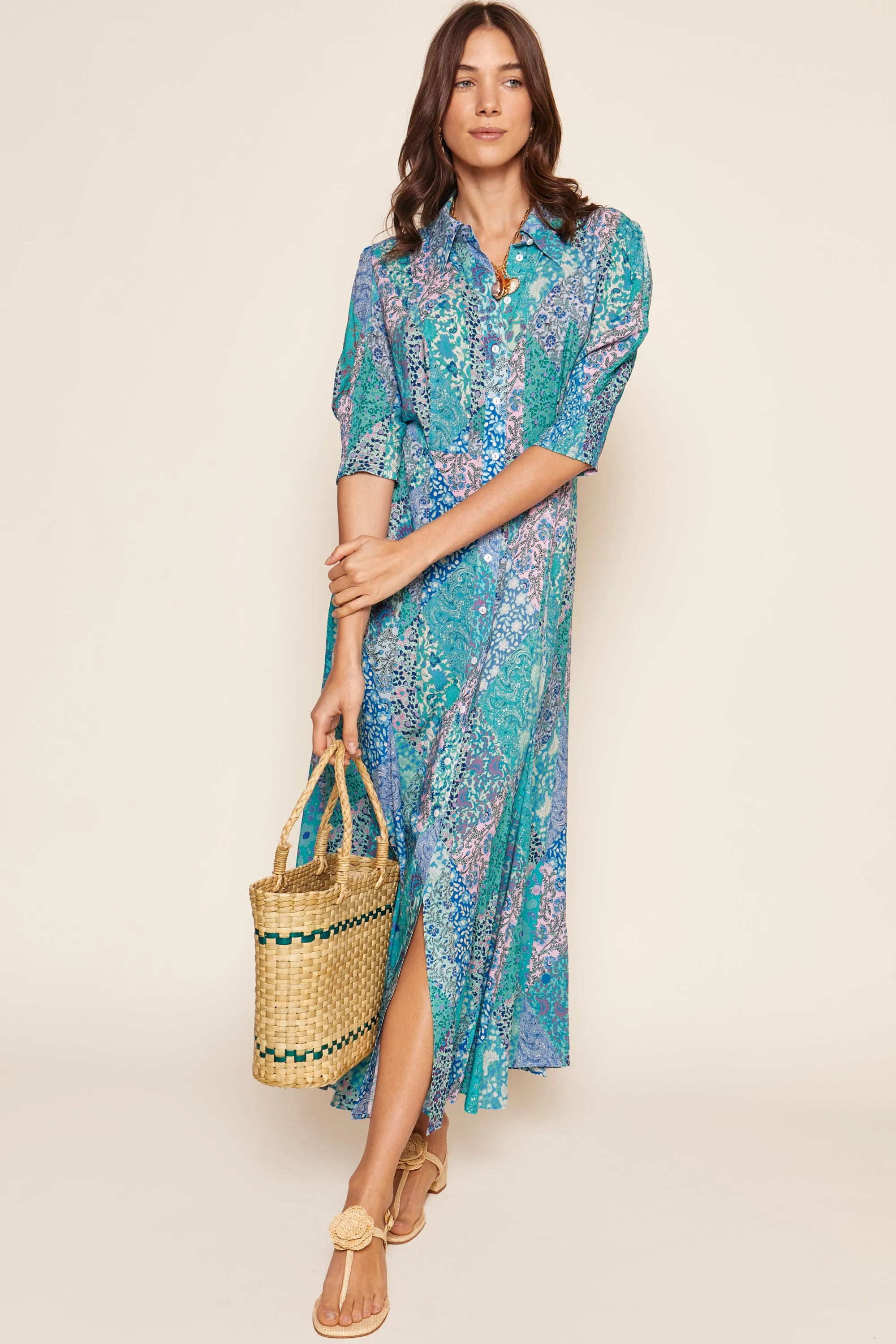 bloom - patchwork blue sold by RIXO product image thumbnail 3