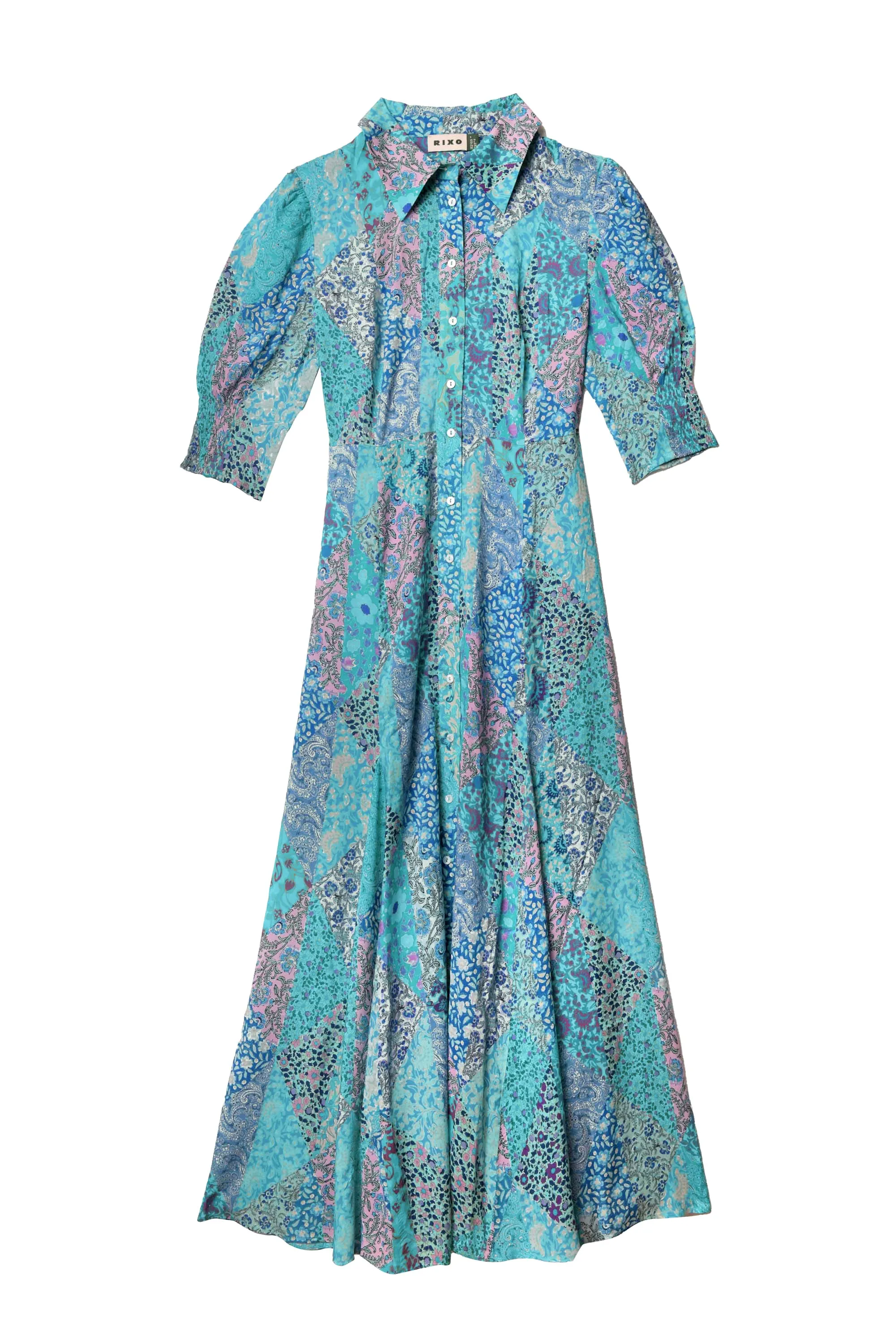 bloom - patchwork blue sold by RIXO product image thumbnail 5