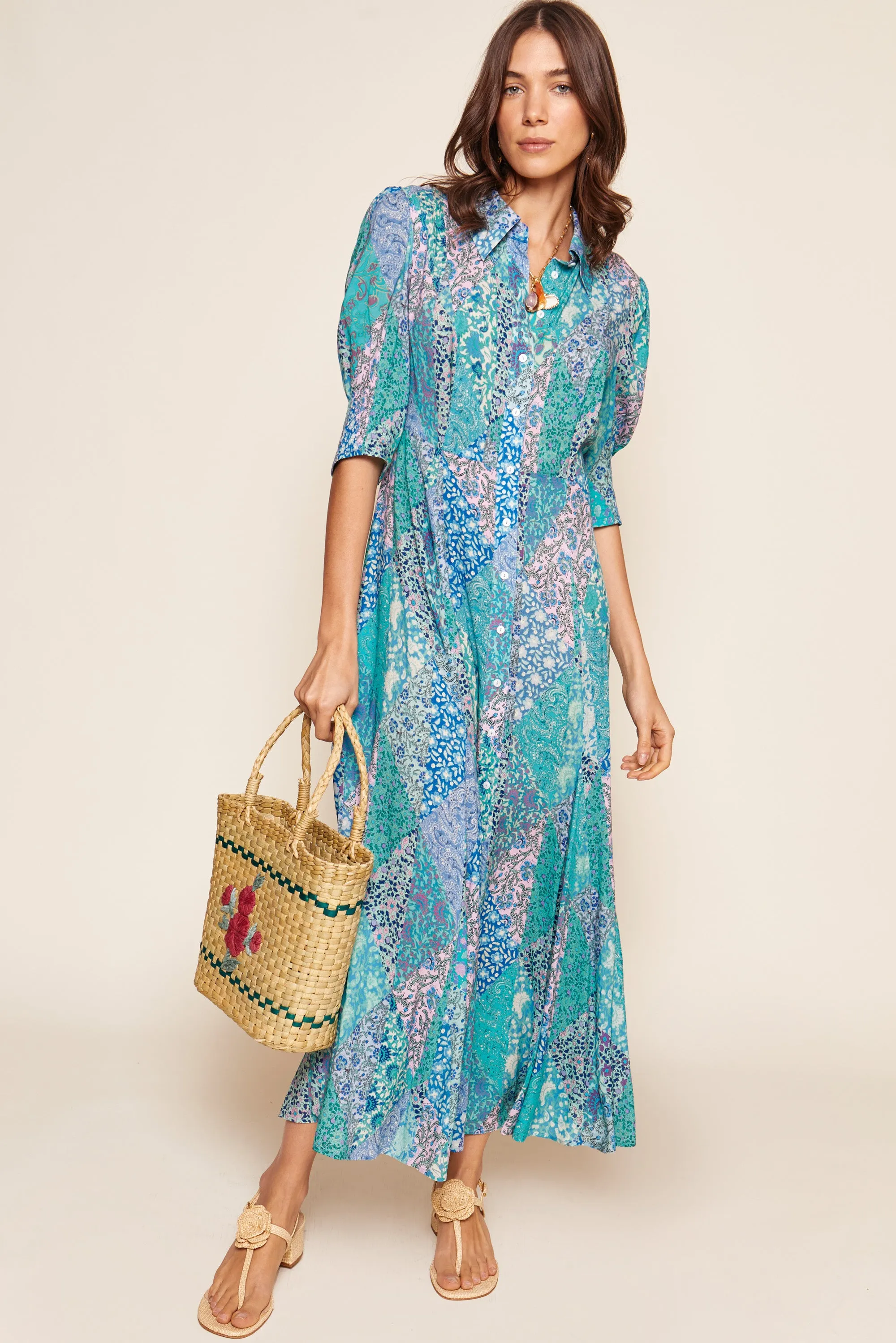 bloom - patchwork blue sold by RIXO