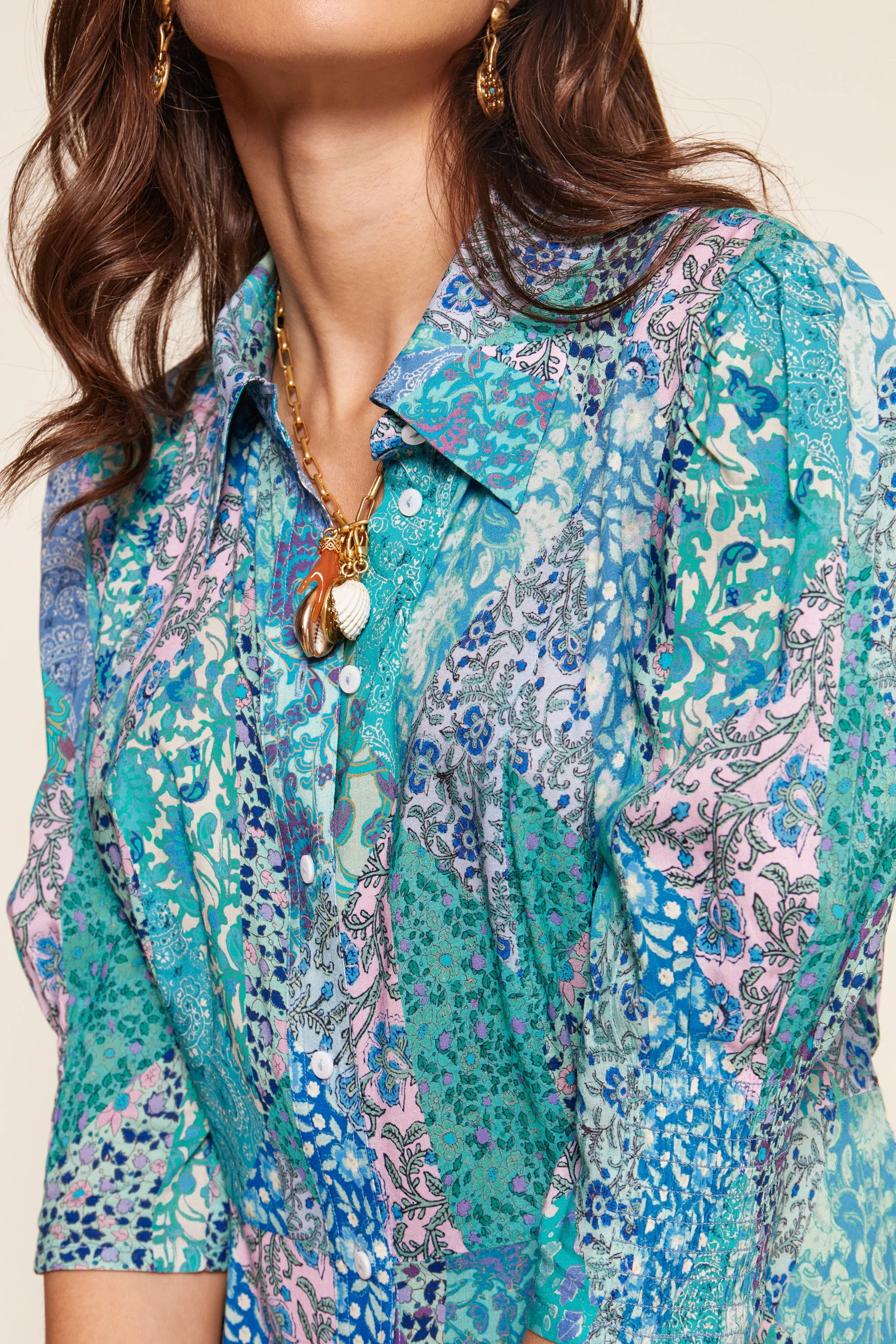 bloom - patchwork blue sold by RIXO product image thumbnail 4